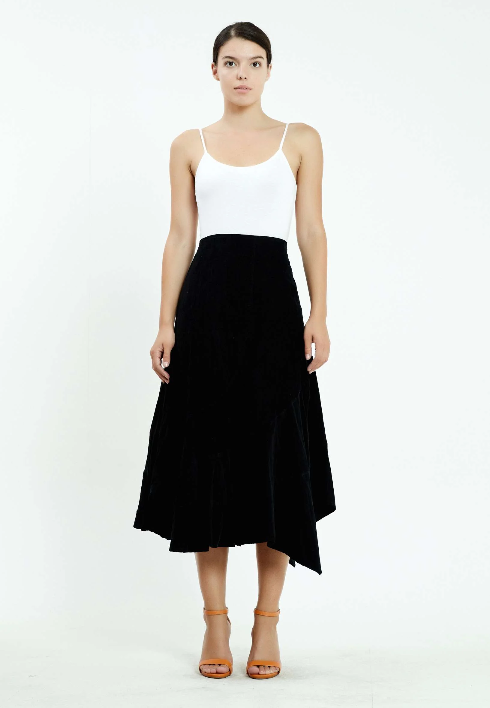 Midi Solid Color Regular Skirt ser65