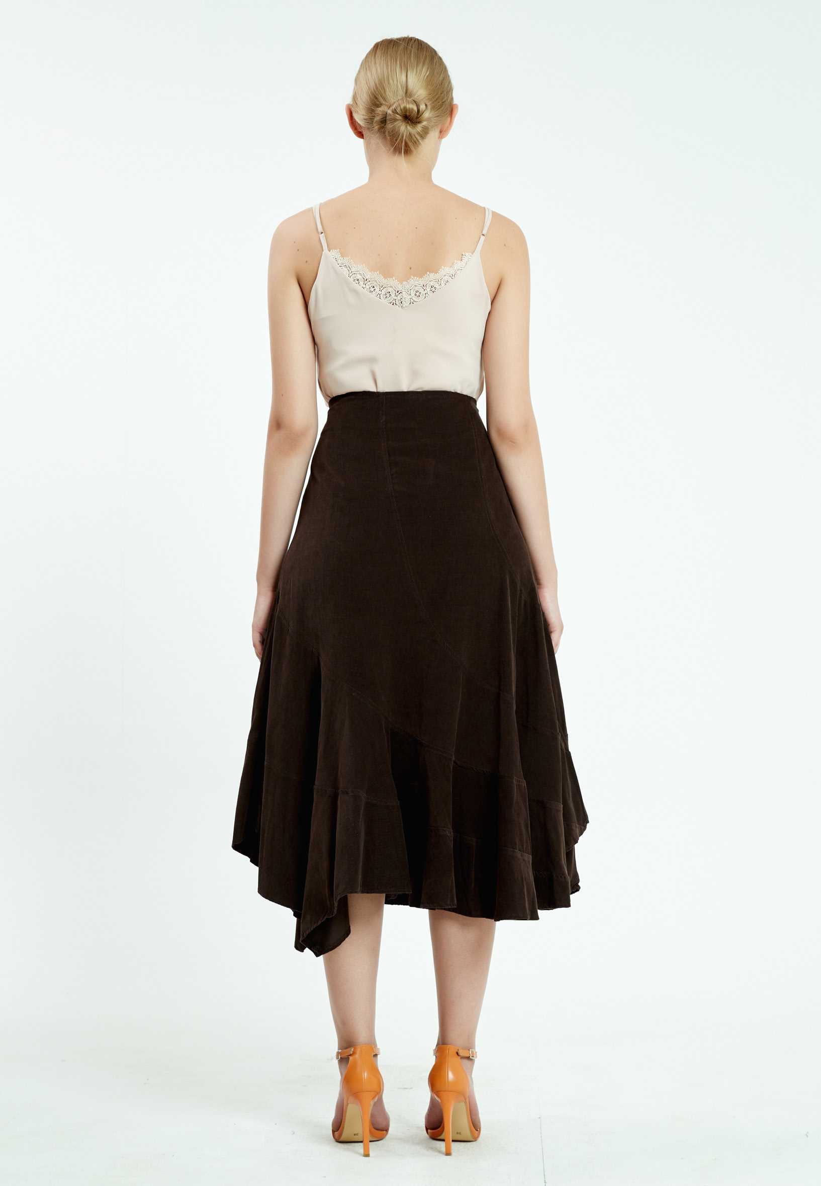 Midi Solid Color Regular Skirt ser65 - Image 6