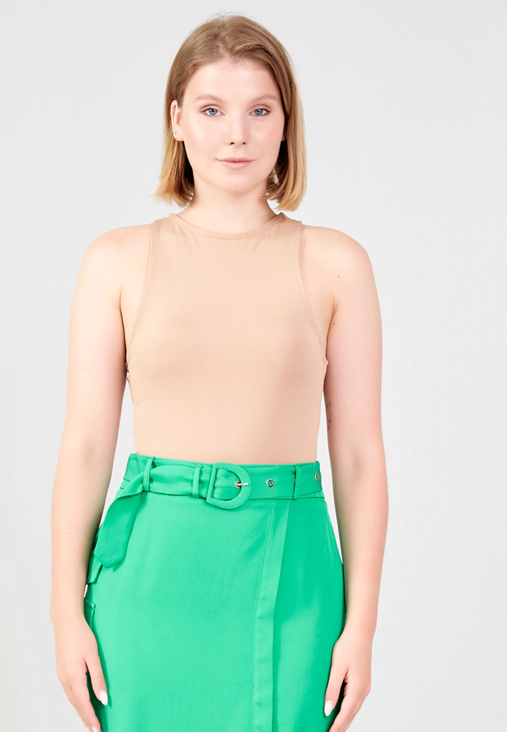 Midi Solid Color Regular Skirt shu23sy03004 - Image 4