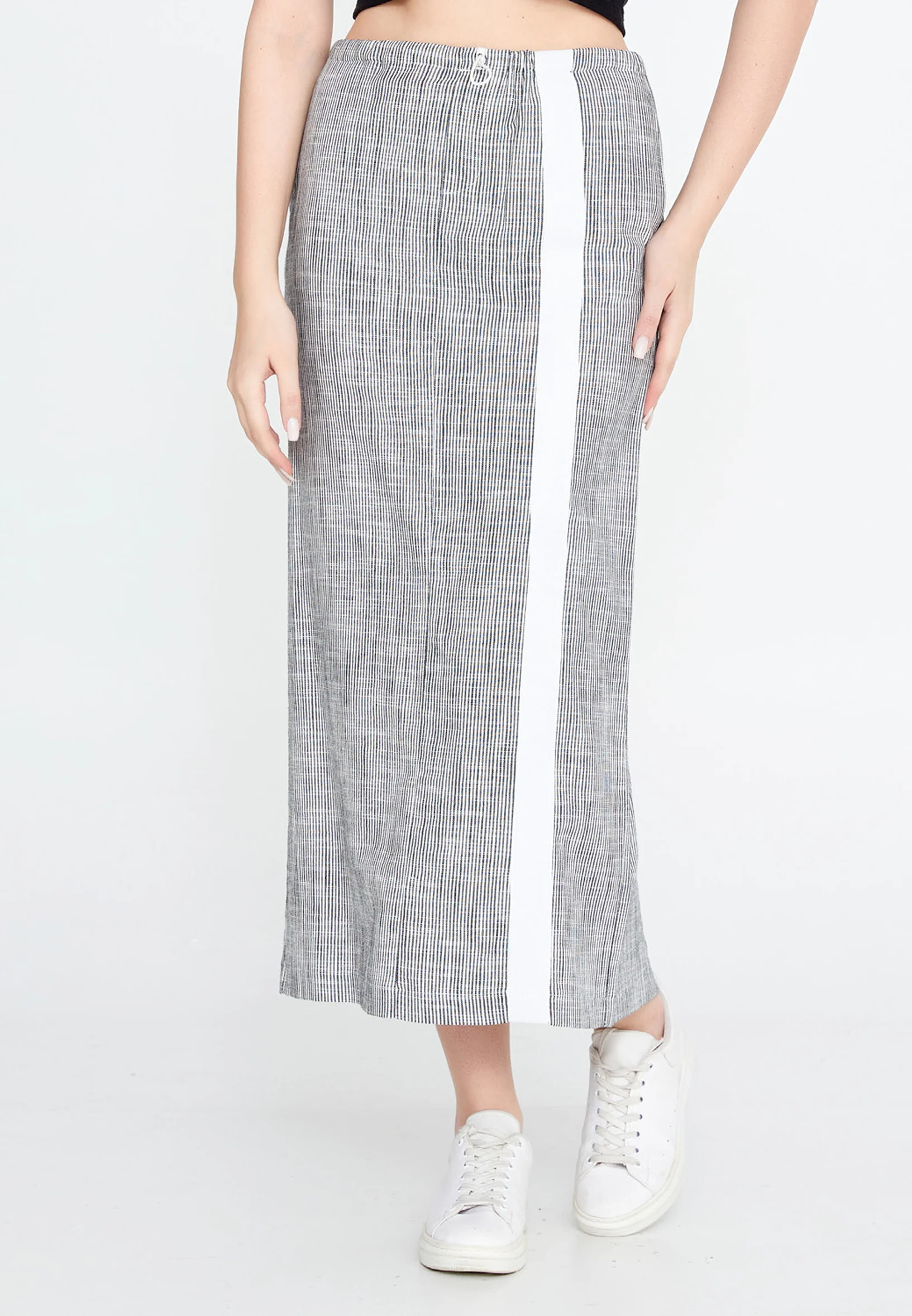 Midi Striped Regular Skirt ber23y3142 - Image 5