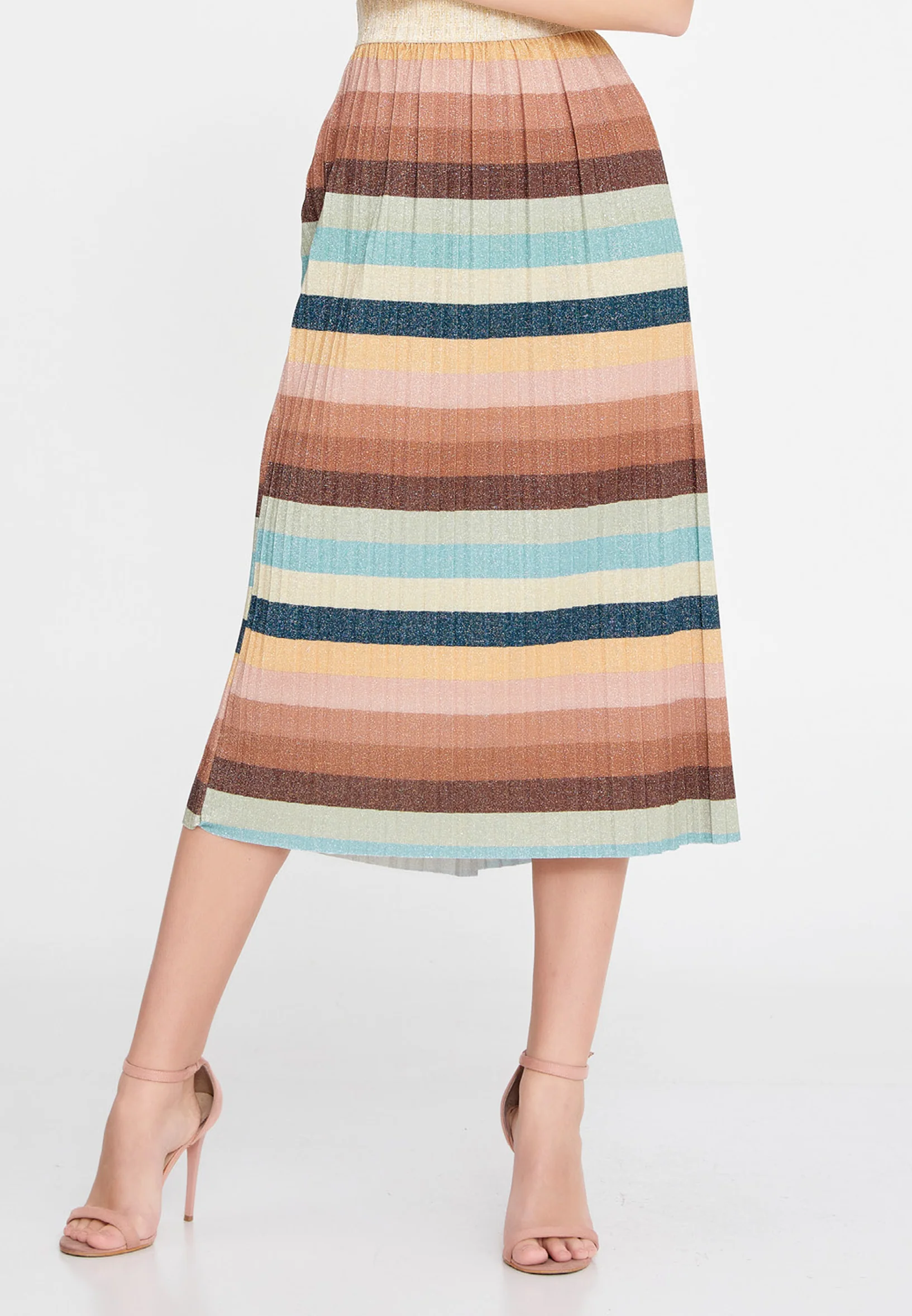 Midi Striped Regular Skirt esl363gonna