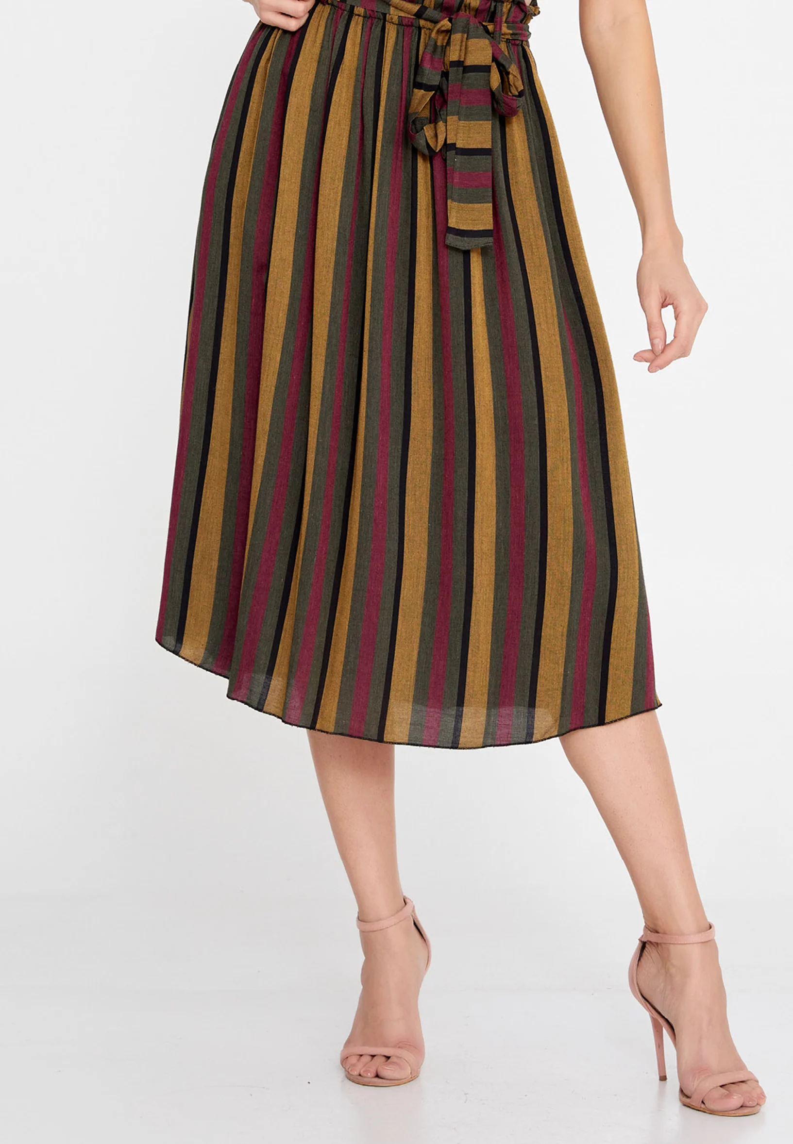 Midi Striped Regular Skirt rui194018