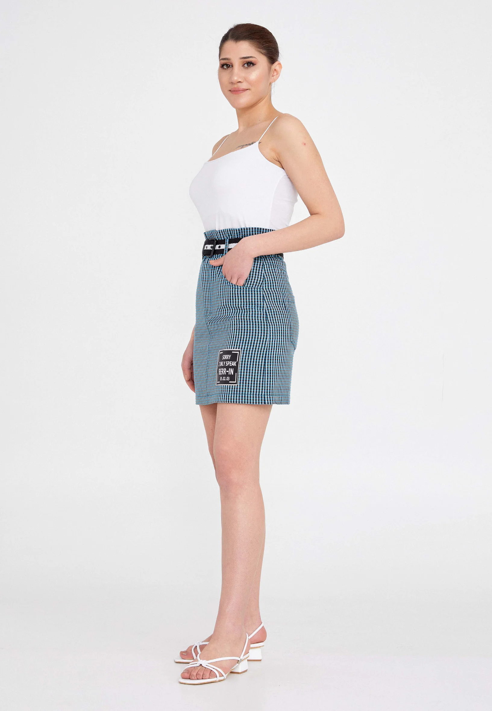 Mini Printed Regular Skirt ber21y3106 - Image 8