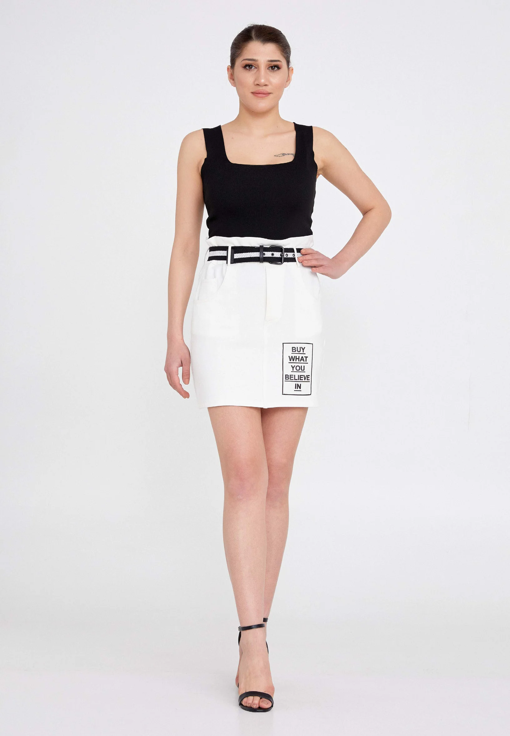 Mini Printed Regular Skirt ber21y3114 - Image 6