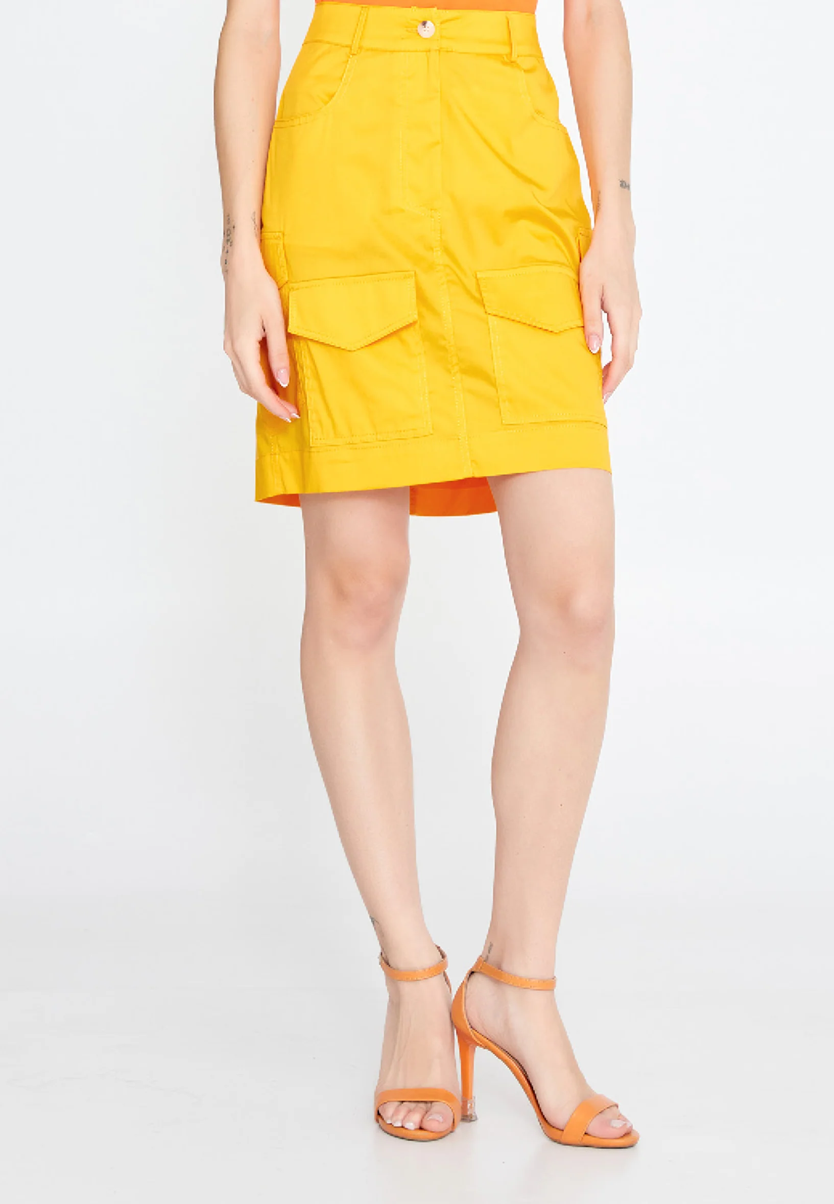 Mini Solid Color Regular Skirt ber23y3135 - Image 5