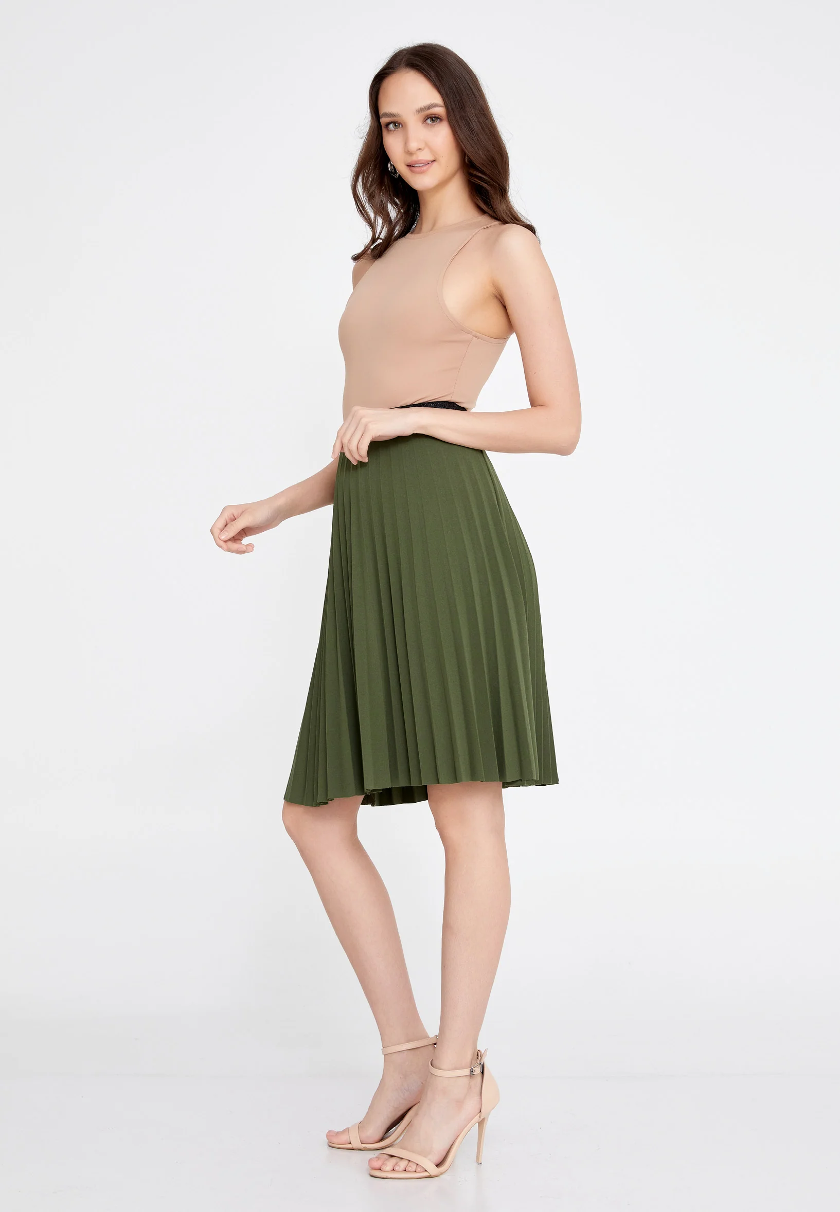 Mini Solid Color Regular Skirt esl9119 - Image 20
