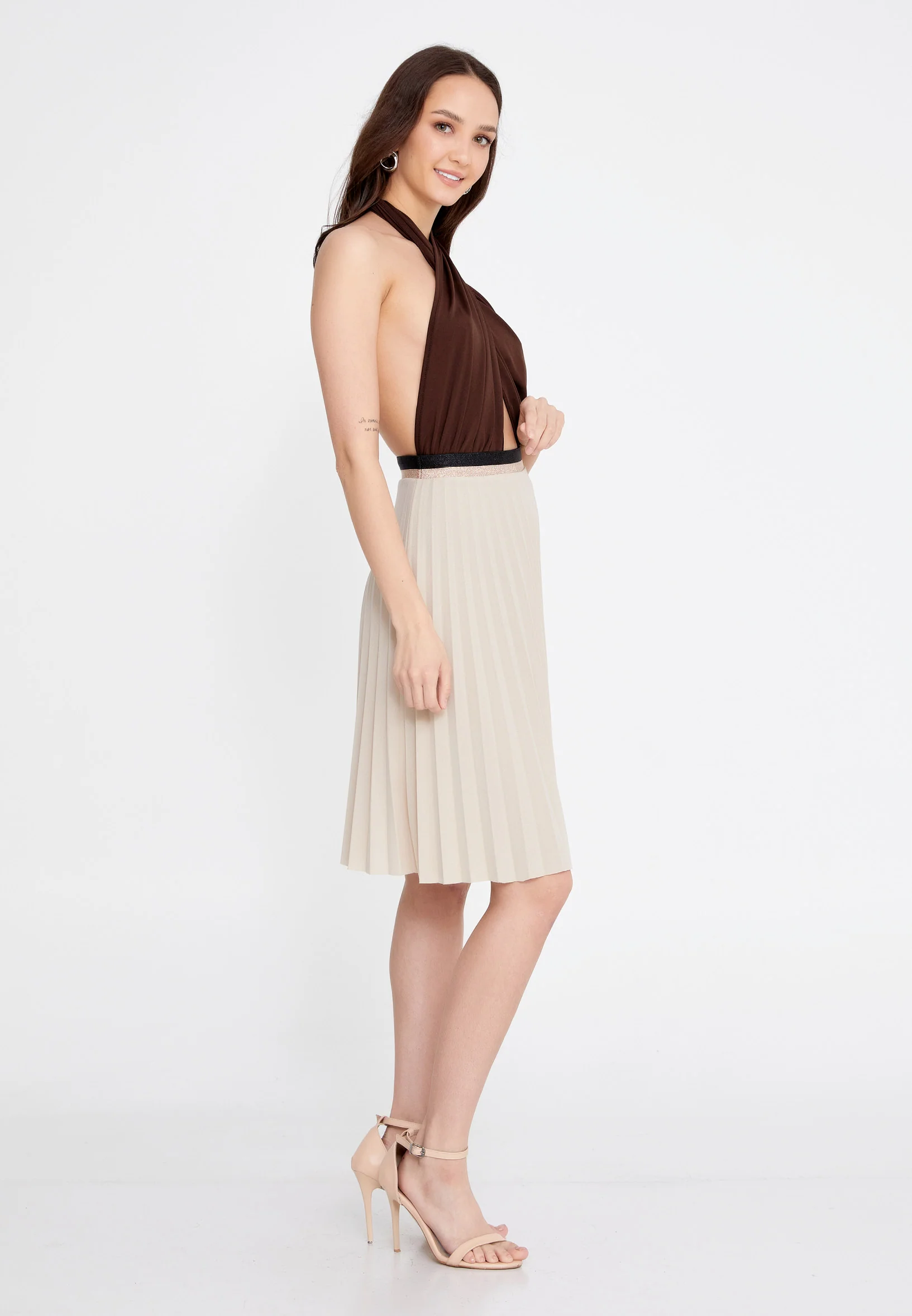Mini Solid Color Regular Skirt esl9119 - Image 4