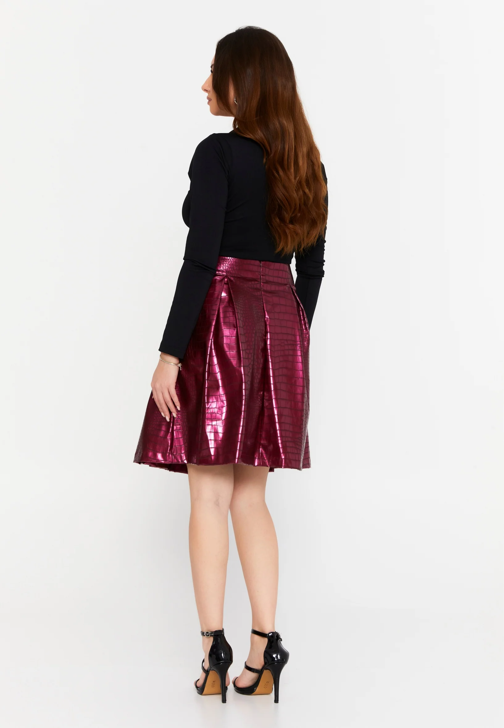 Mini Solid Color Regular Skirt eslzeg2396 - Image 10