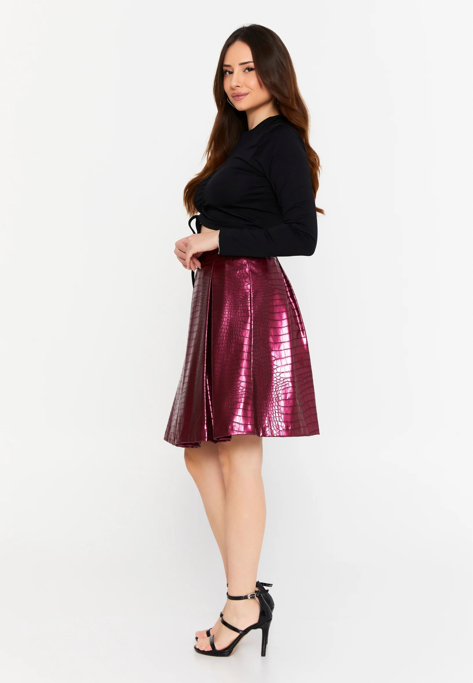 Mini Solid Color Regular Skirt eslzeg2396 - Image 11