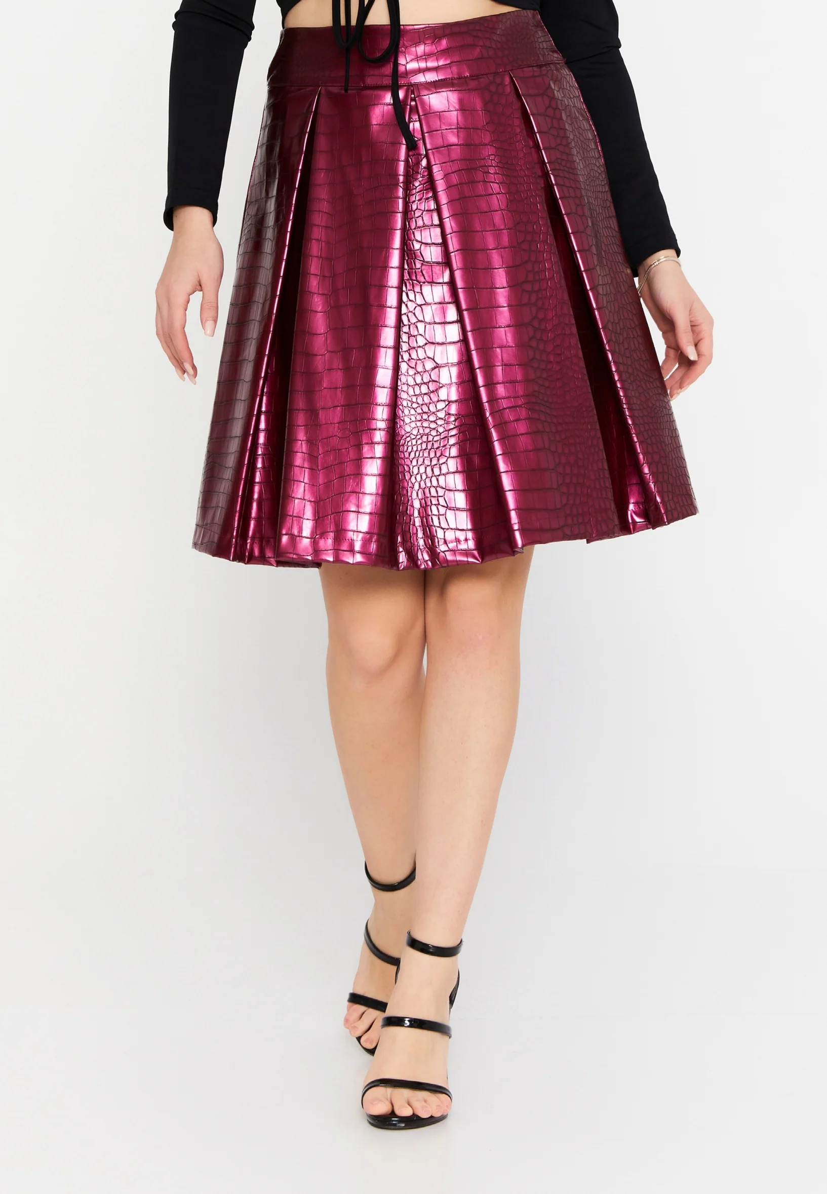Mini Solid Color Regular Skirt eslzeg2396 - Image 12
