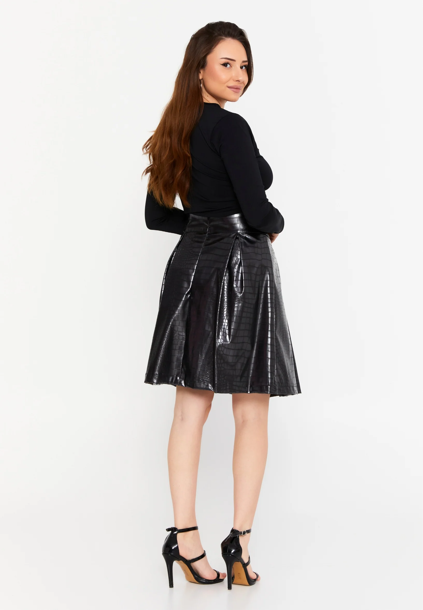 Mini Solid Color Regular Skirt eslzeg2396 - Image 6