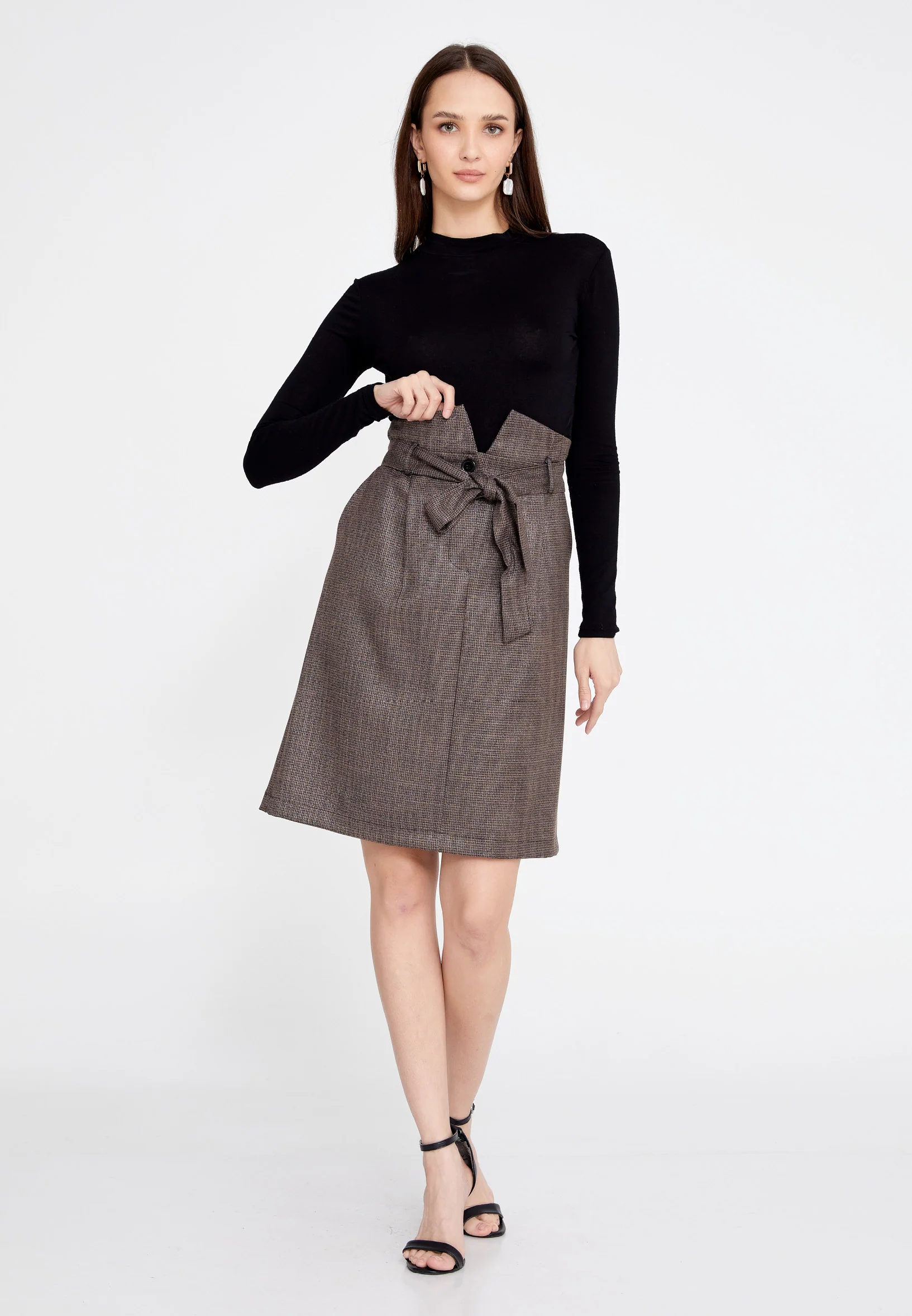 Mini Solid Color Regular Skirt rui194010 - Image 2