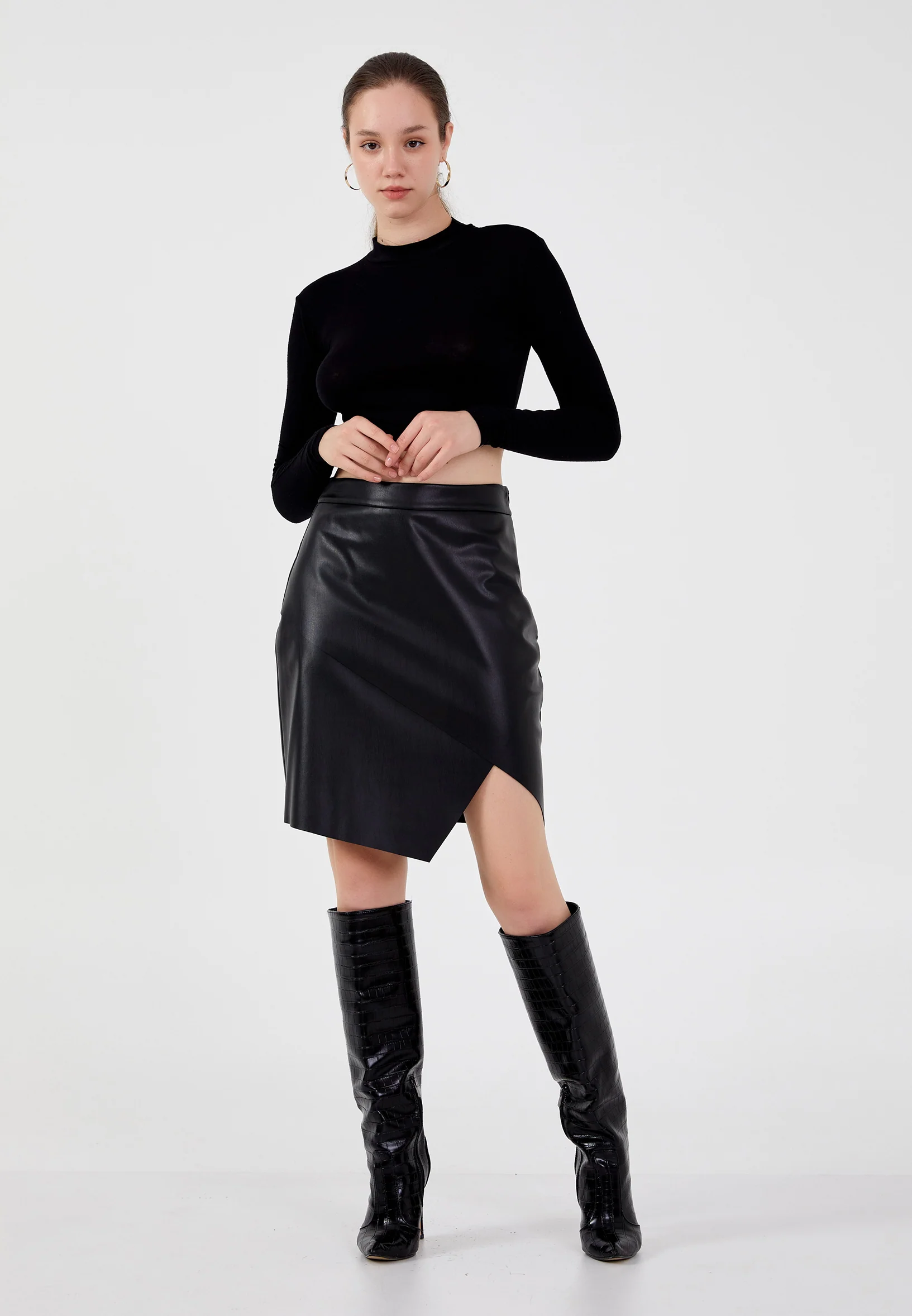 Mini Solid Color Regular Skirt shu23sk03028 - Image 2