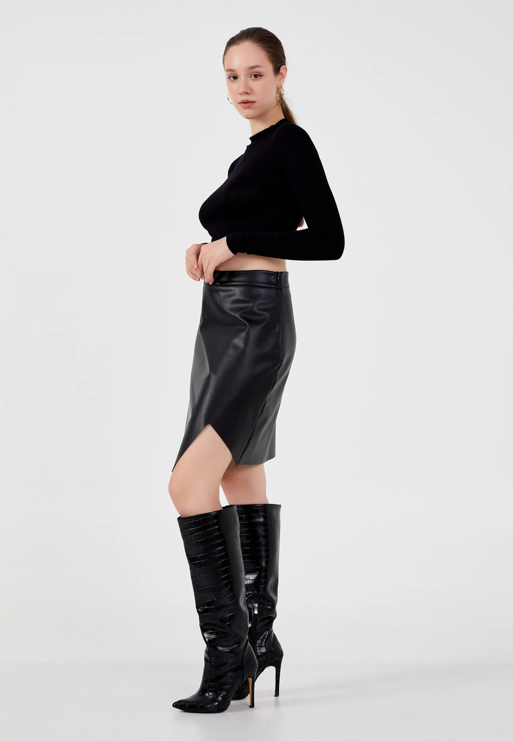 Mini Solid Color Regular Skirt shu23sk03028 - Image 4