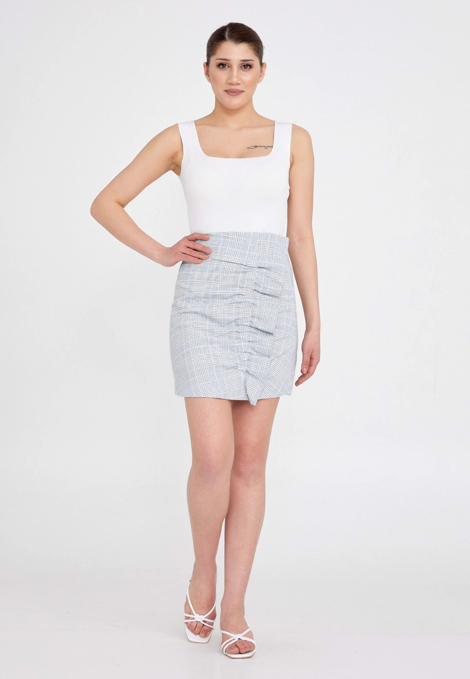 Mini Striped Regular Skirt ber21y3108 - Image 6