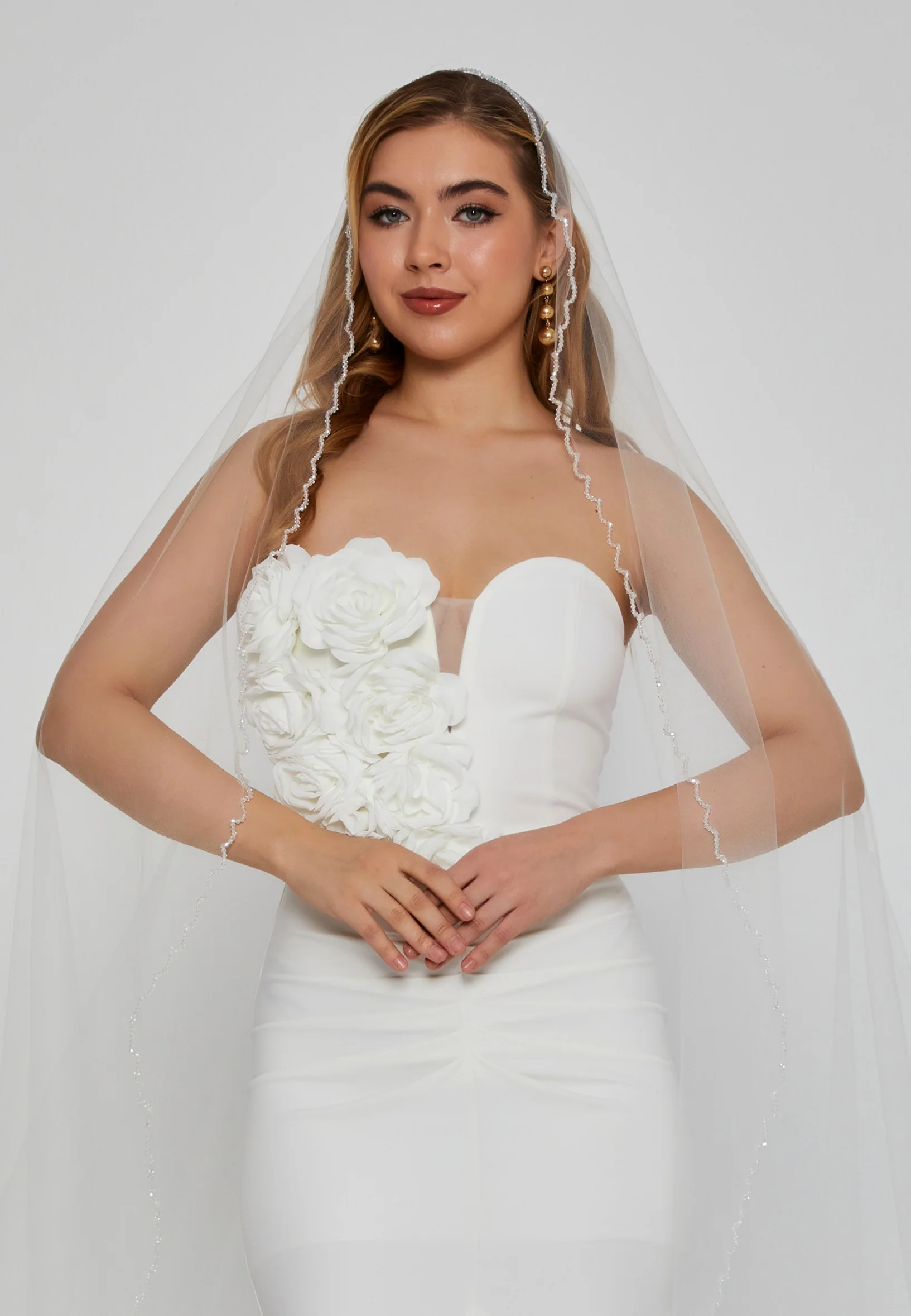 Minimal Single Tier Tulle Veil abaa08 (3 mt) - Image 5
