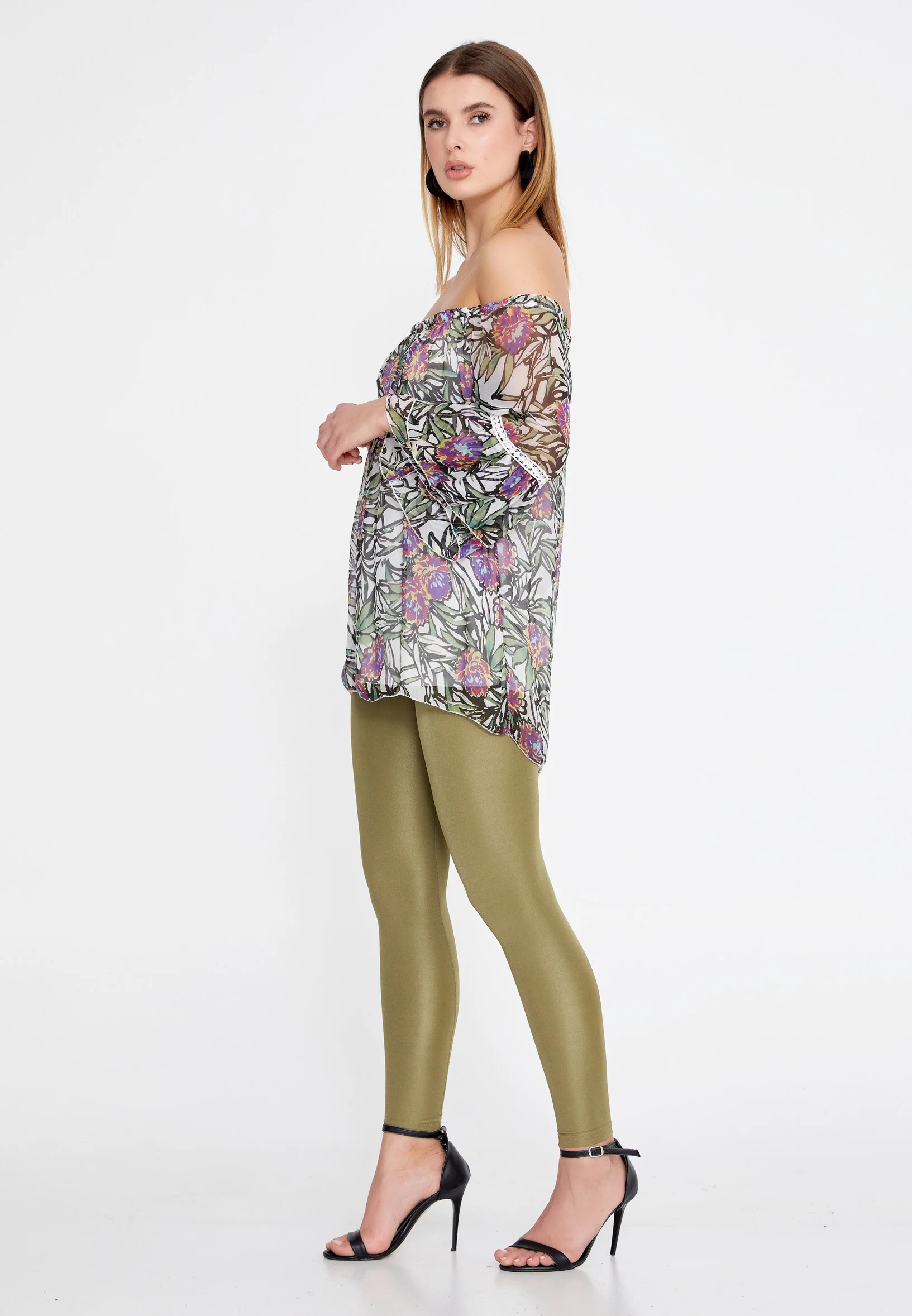 Off Shoulder Floral Regular Blouse esl5238 - Image 19