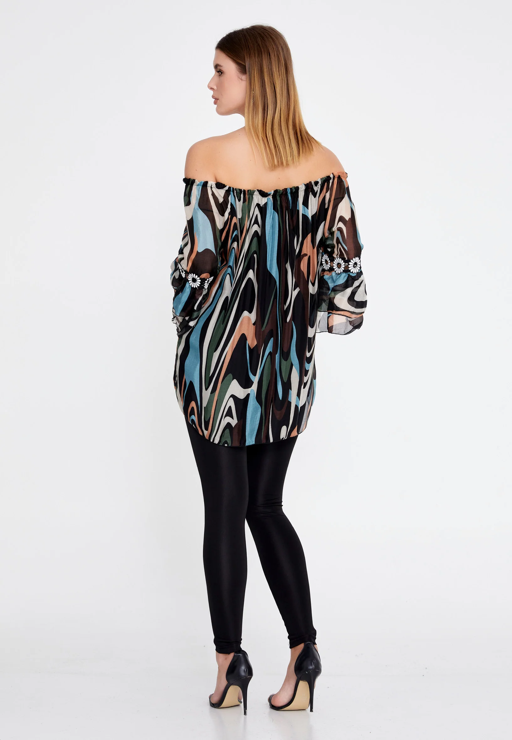 Off Shoulder Floral Regular Blouse esl5238 - Image 6