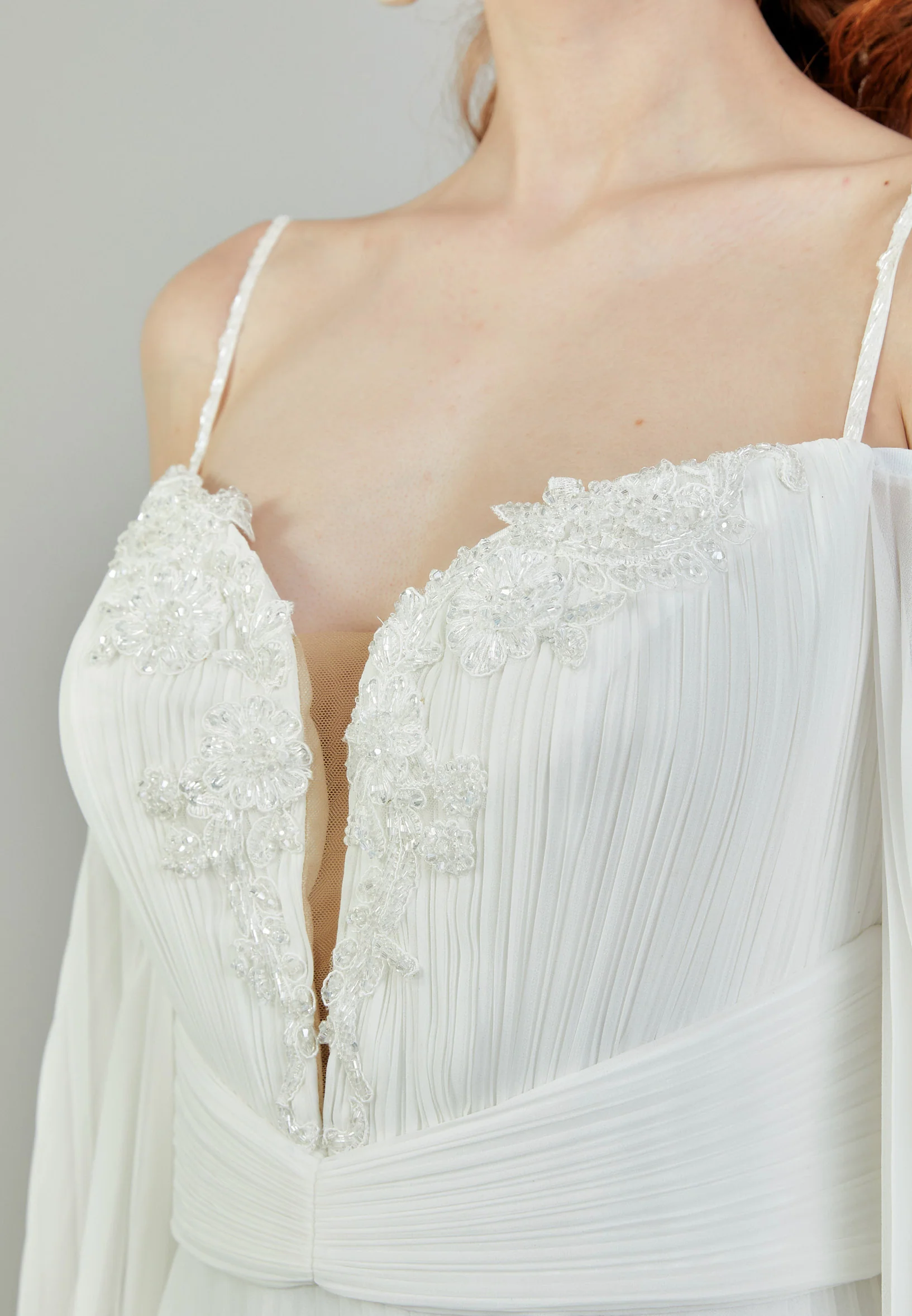 Off Shoulder Maxi Chiffon Regular Wedding Dress sacd3052 - Image 4