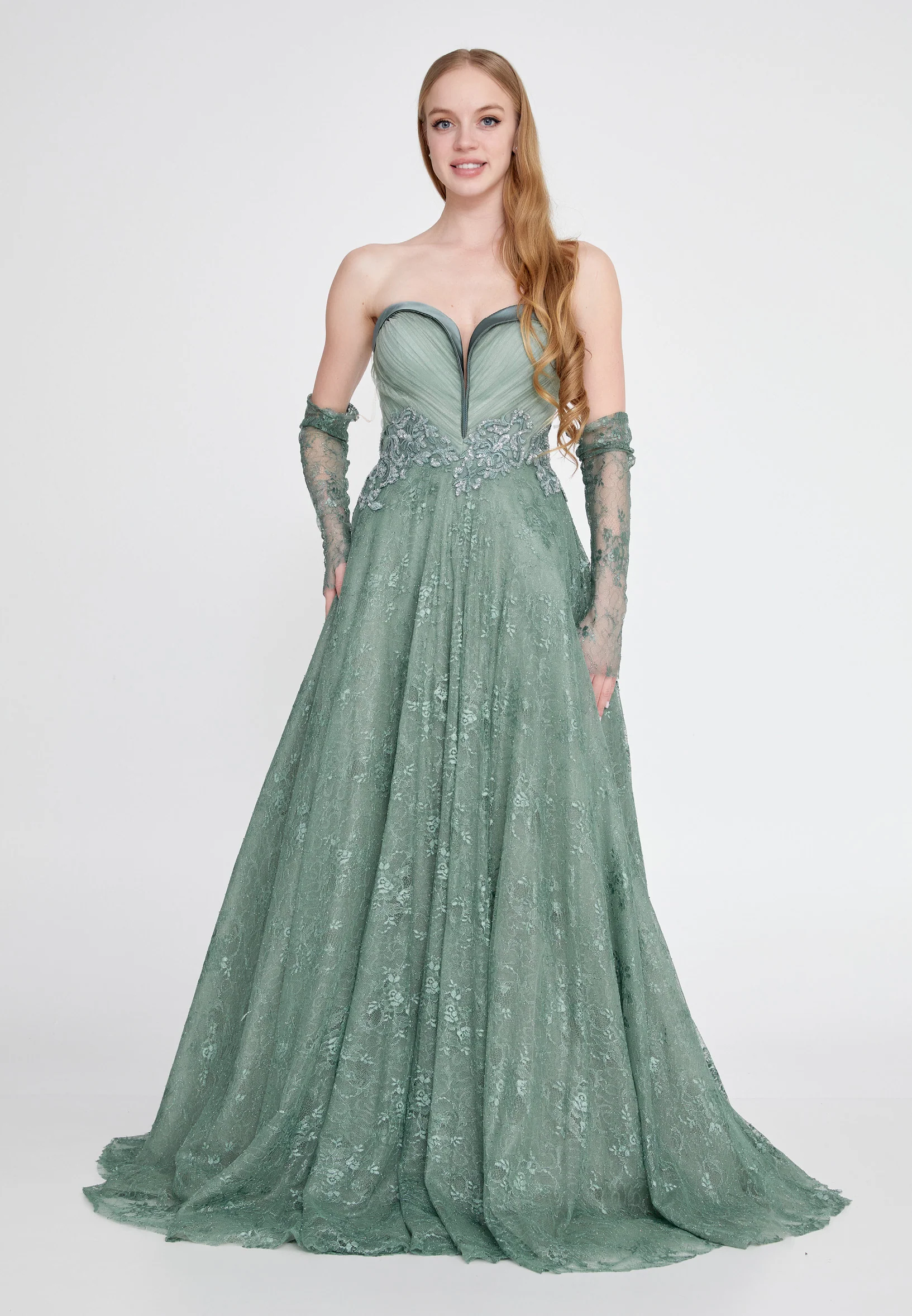 Off Shoulder Maxi Lace A - Line Regular Prom Dress omn604 - Image 2