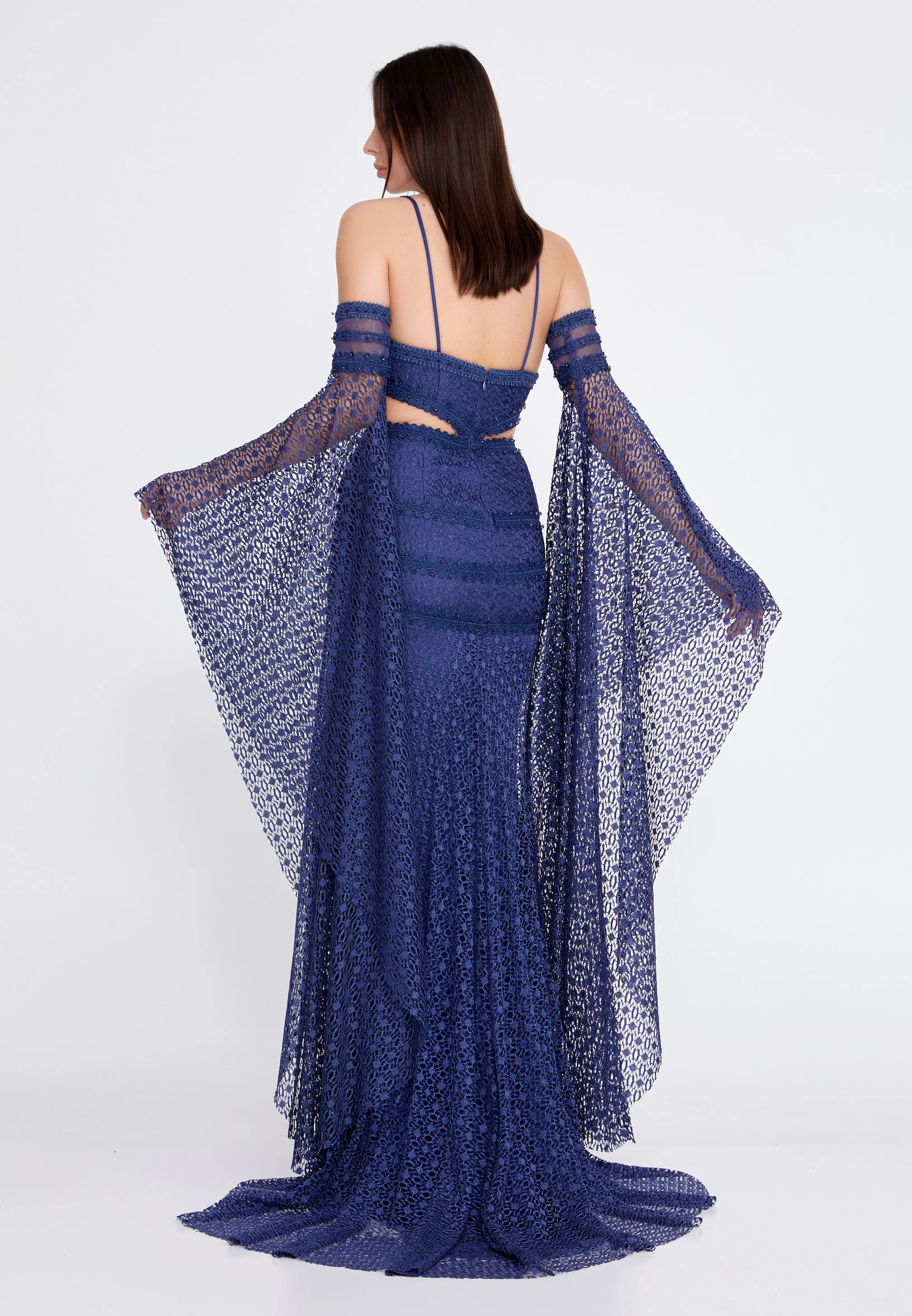 Off Shoulder Maxi Lace Mermaid Regular Wedding Guest Dress omn349 - Image 30