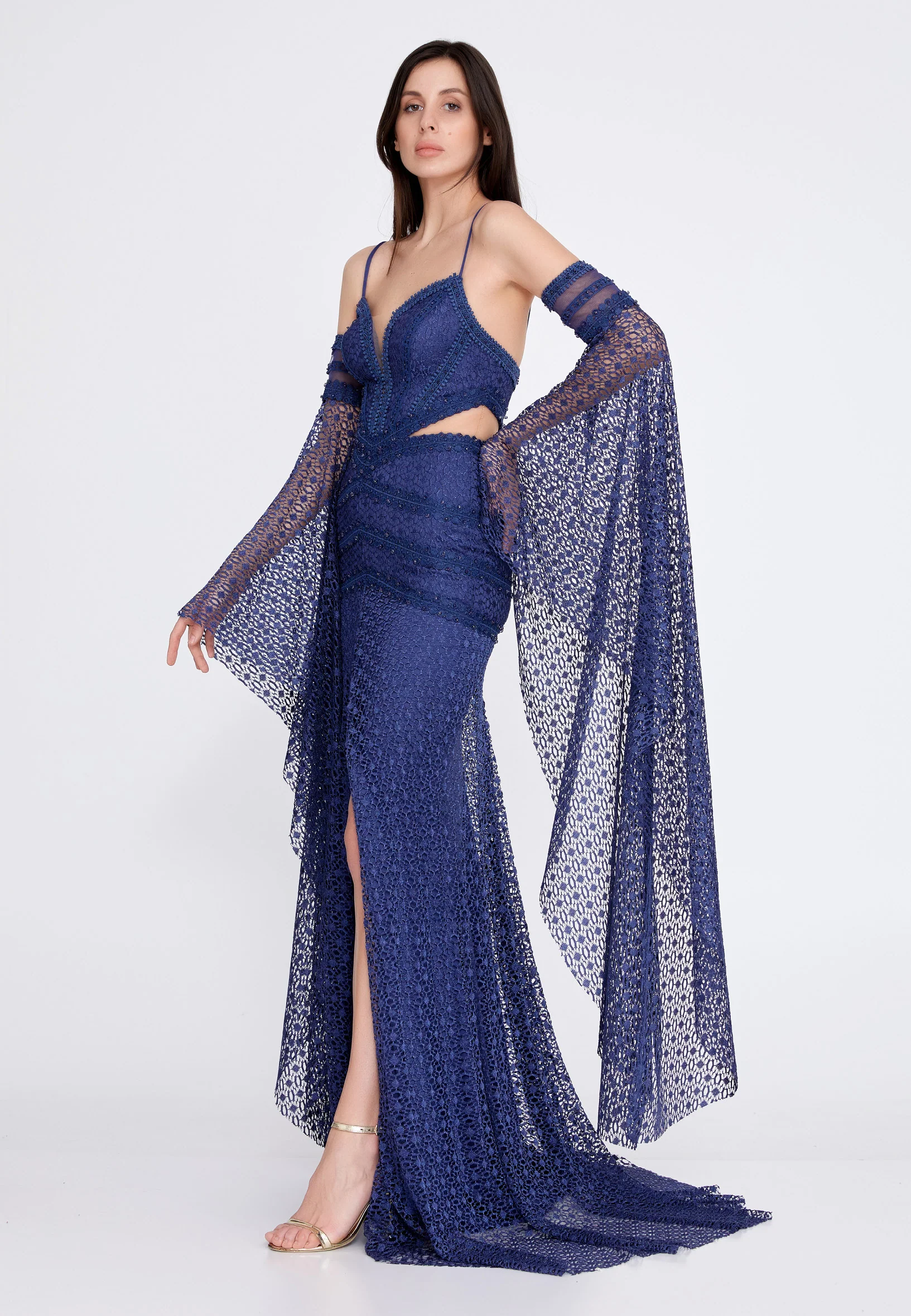 Off Shoulder Maxi Lace Mermaid Regular Wedding Guest Dress omn349 - Image 31