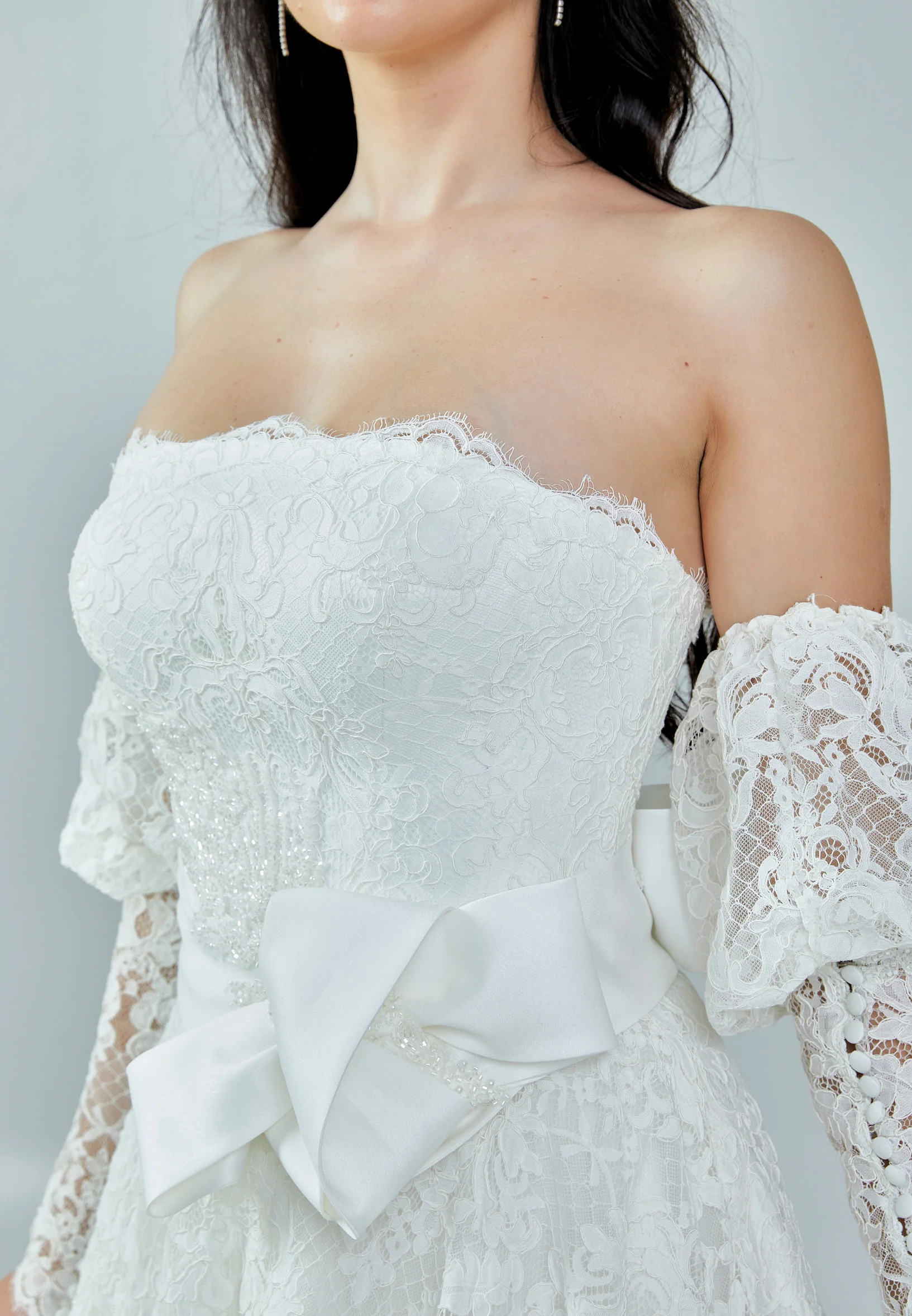 Off Shoulder Maxi Lace Regular Wedding Dress bnc8103 - Image 4