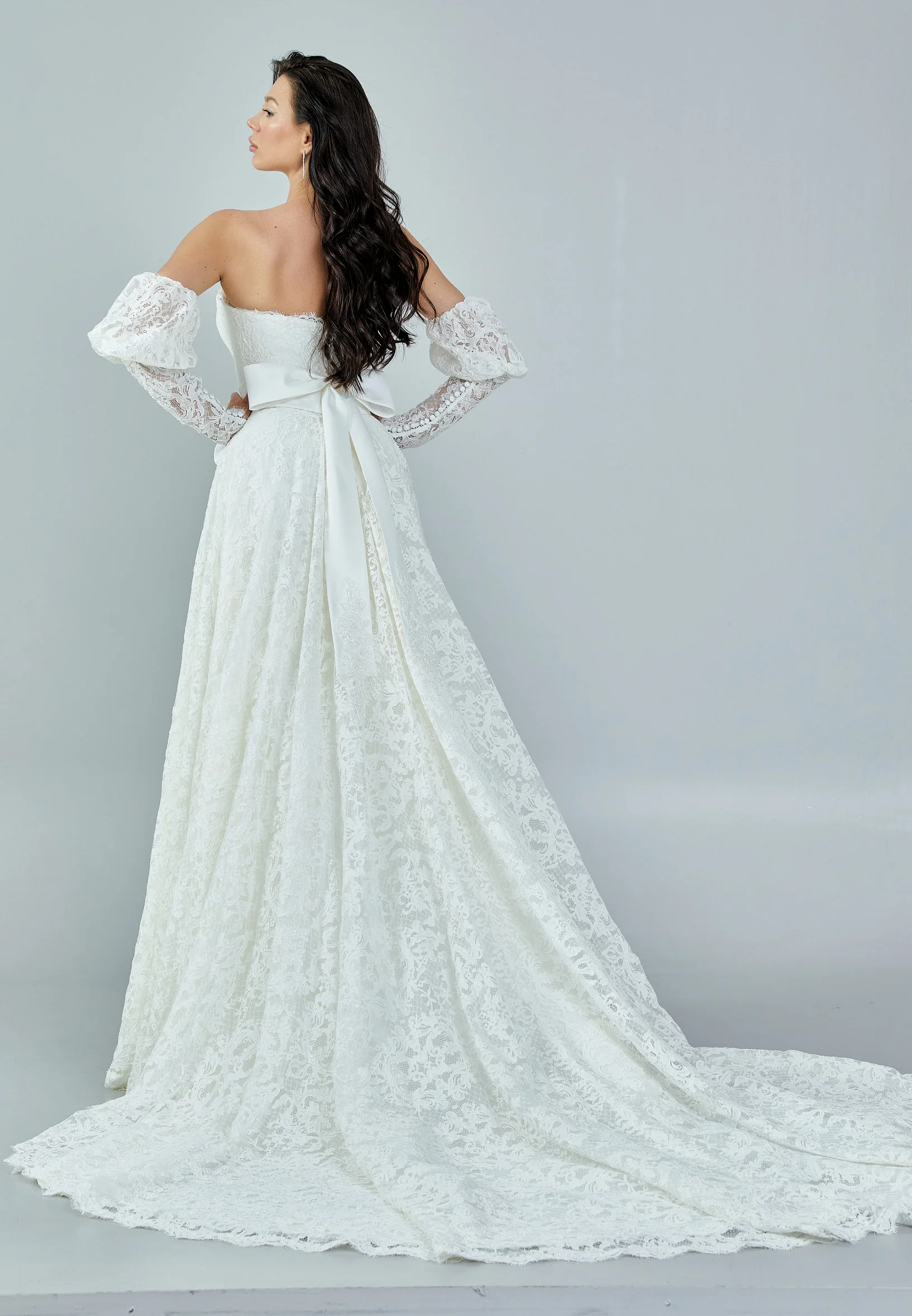 Off Shoulder Maxi Lace Regular Wedding Dress bnc8103 - Image 5