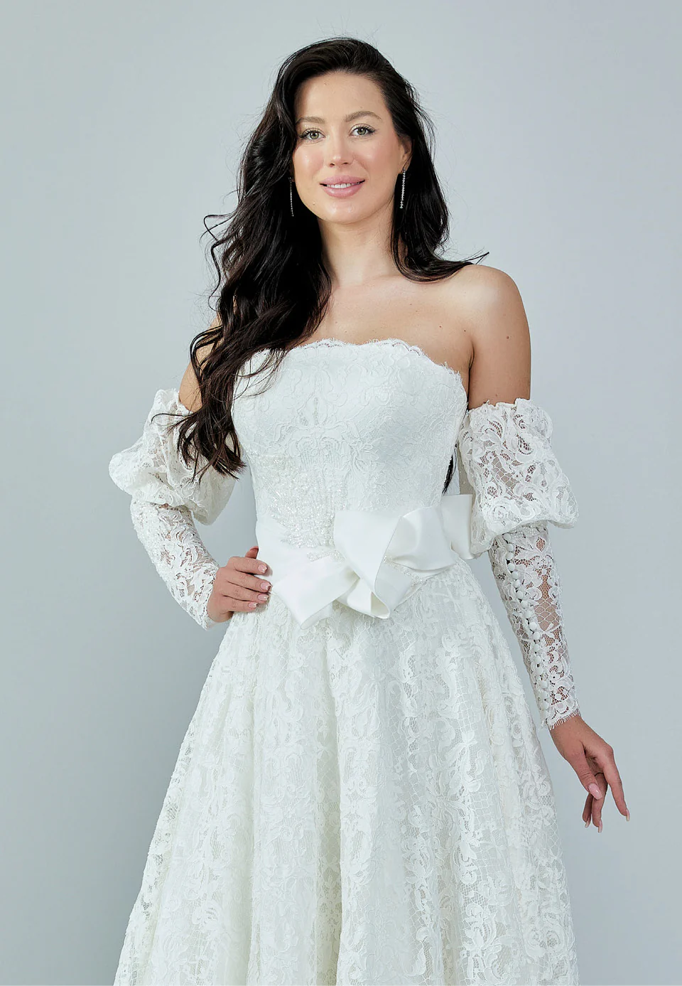 Off Shoulder Maxi Lace Regular Wedding Dress bnc8103 - Image 7
