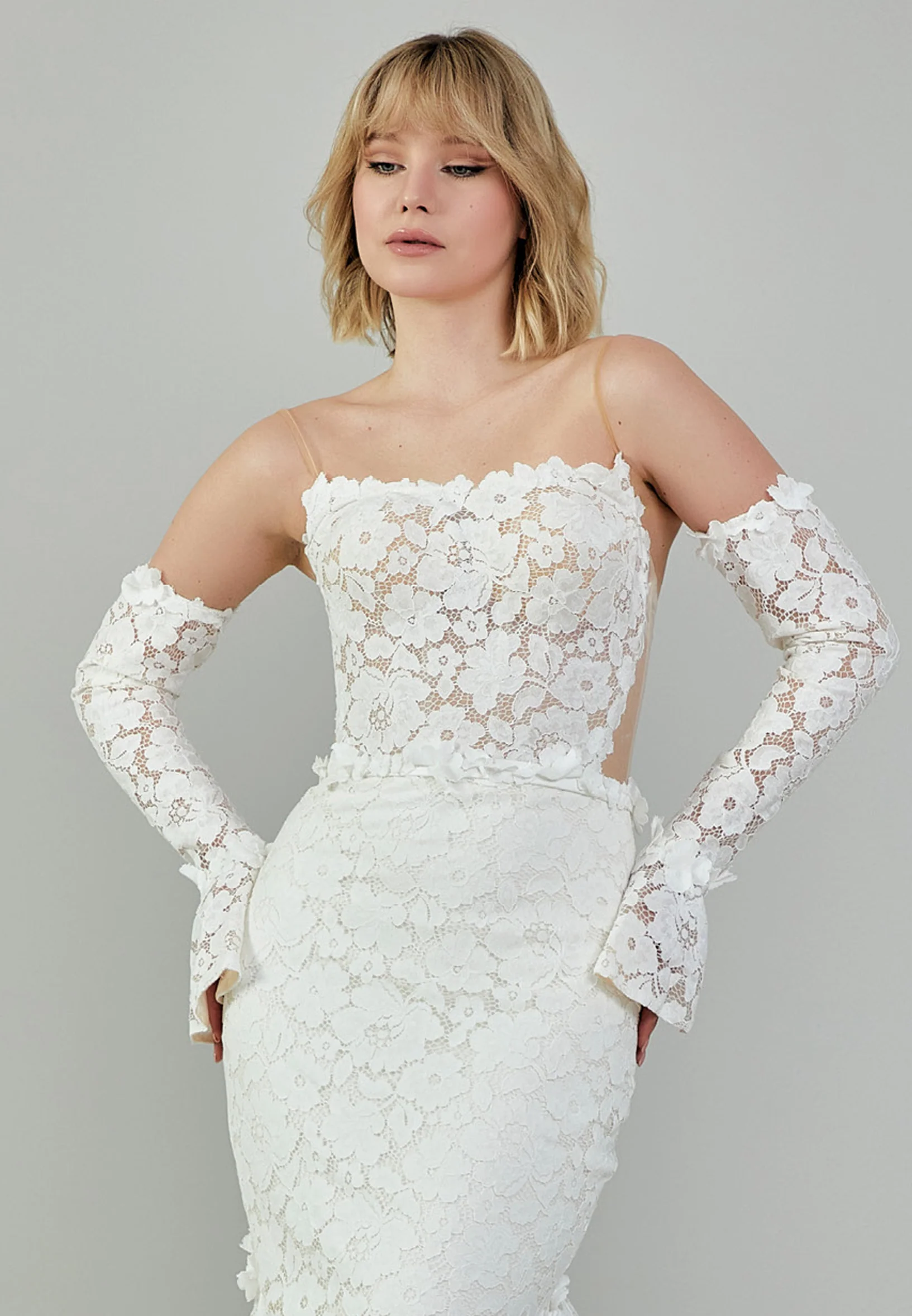 Off Shoulder Maxi Lace Regular Wedding Dress bnc9005 - Image 10