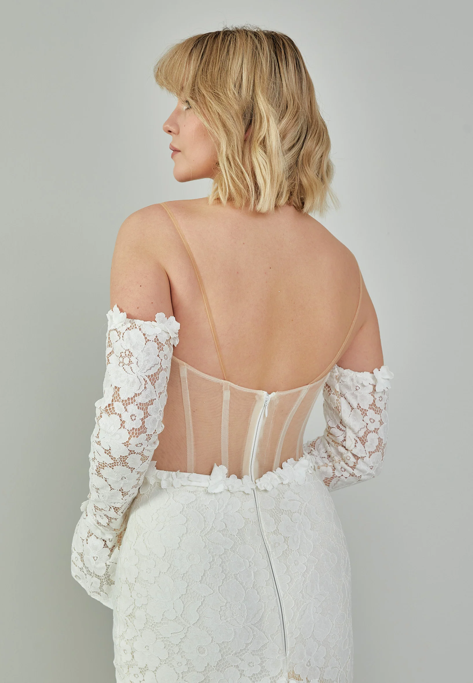 Off Shoulder Maxi Lace Regular Wedding Dress bnc9005 - Image 11