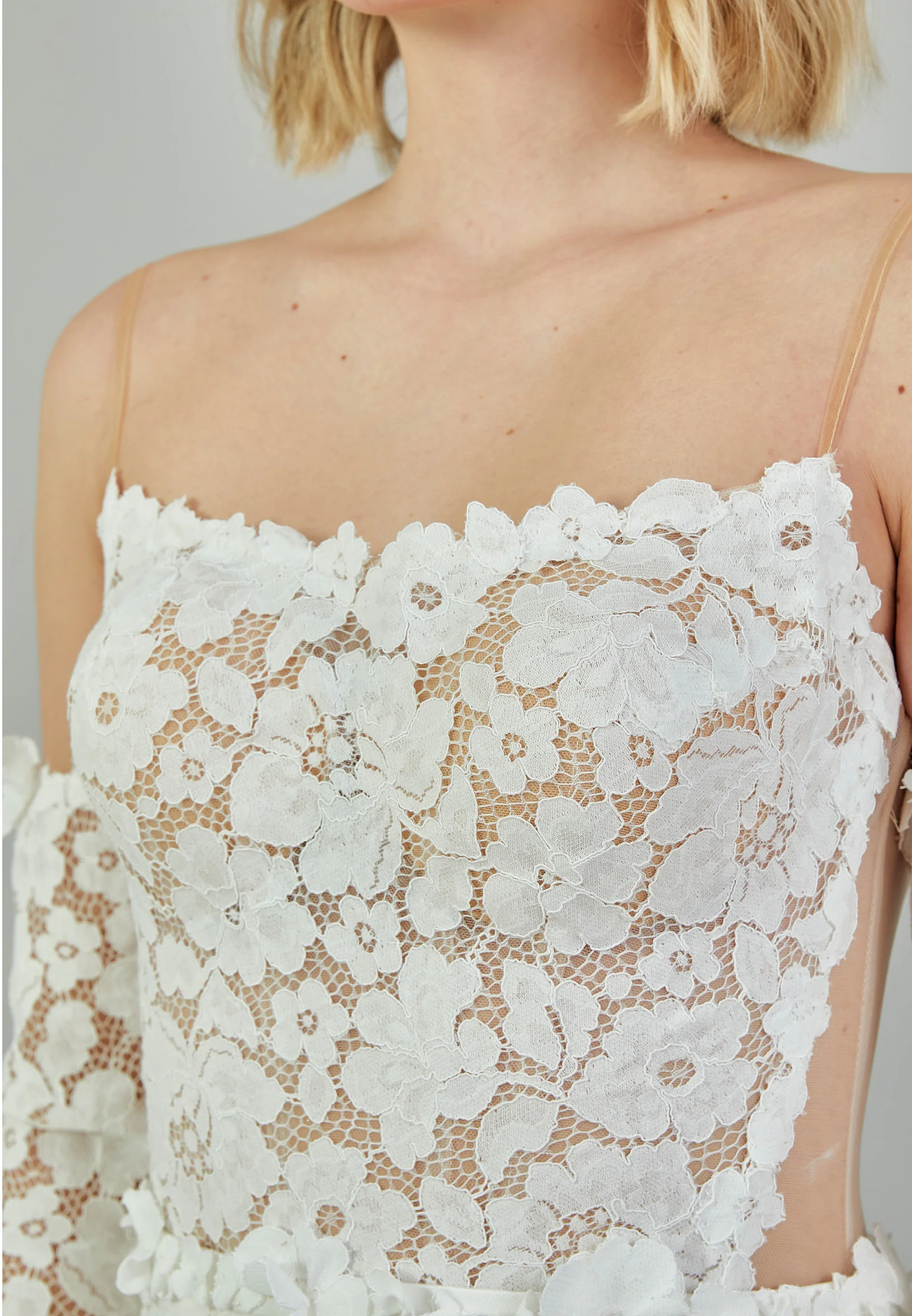 Off Shoulder Maxi Lace Regular Wedding Dress bnc9005 - Image 4