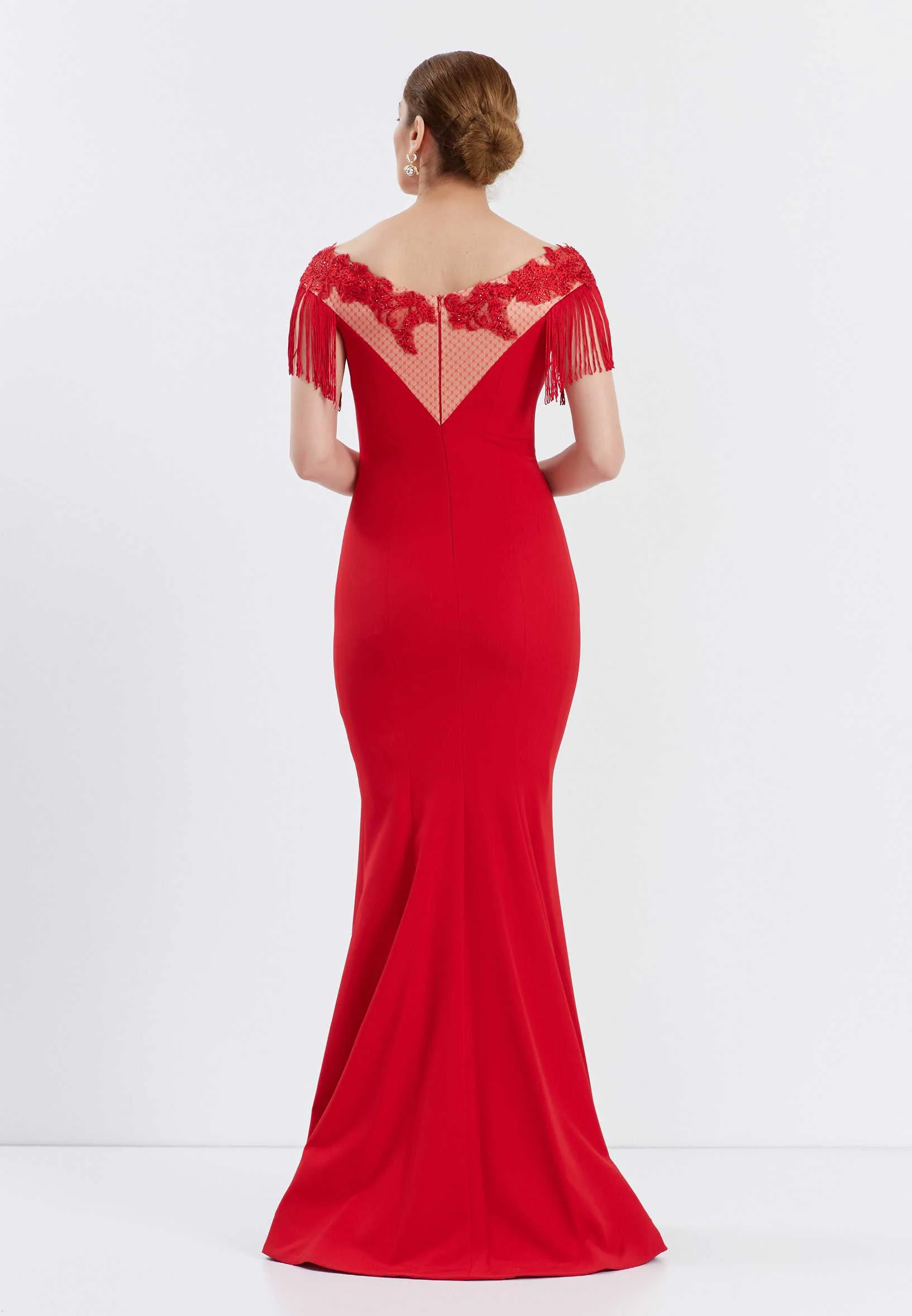 Off Shoulder Maxi Lycra Mermaid Regular Evening Dress frc4323 - Image 2