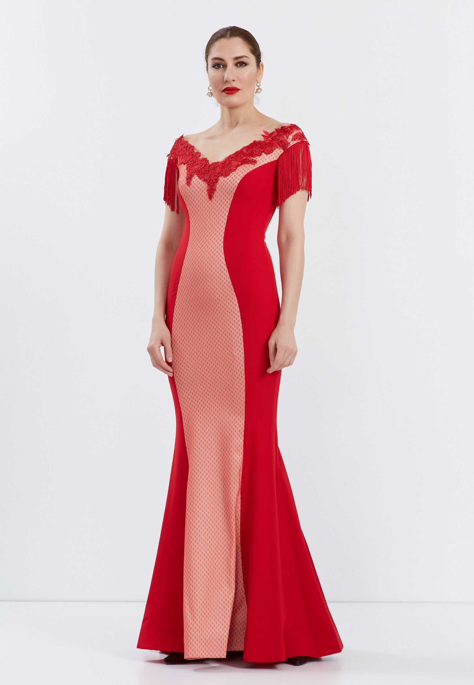 Off Shoulder Maxi Lycra Mermaid Regular Evening Dress frc4323 - Image 3