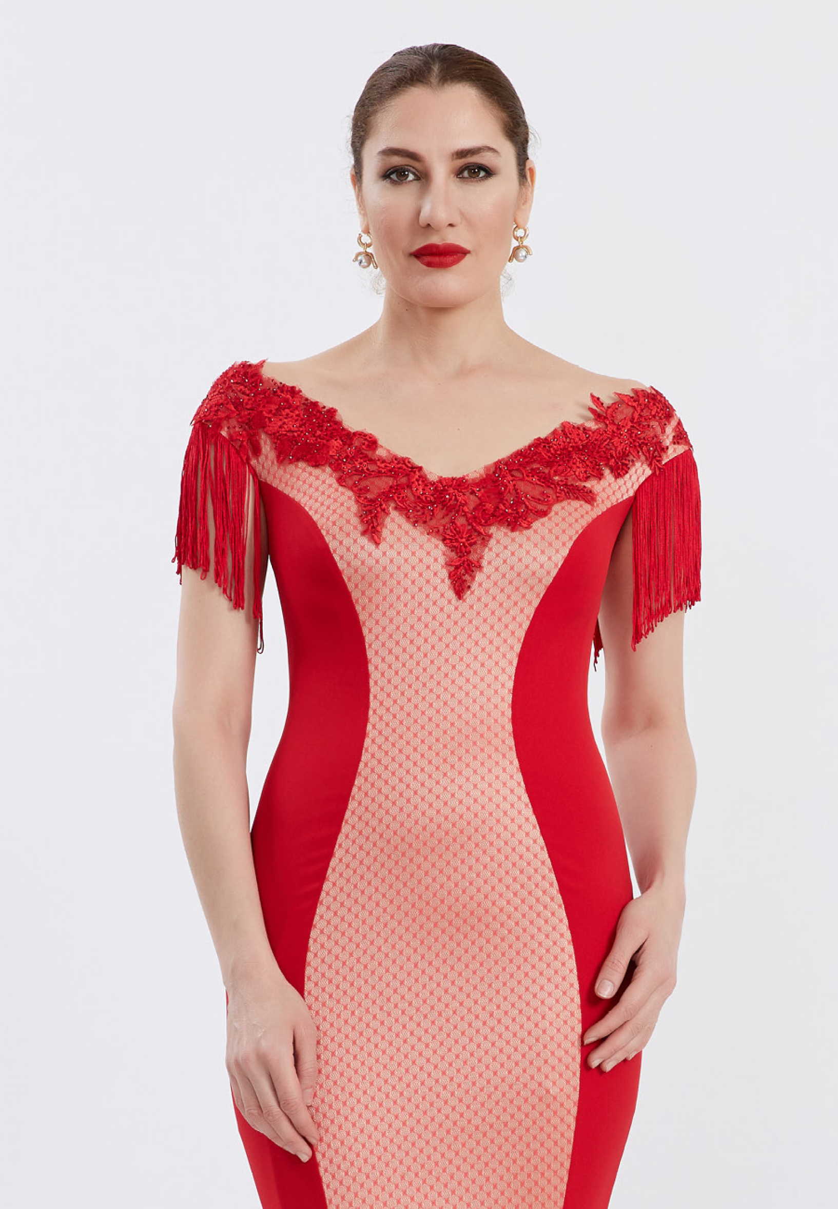 Off Shoulder Maxi Lycra Mermaid Regular Evening Dress frc4323 - Image 4