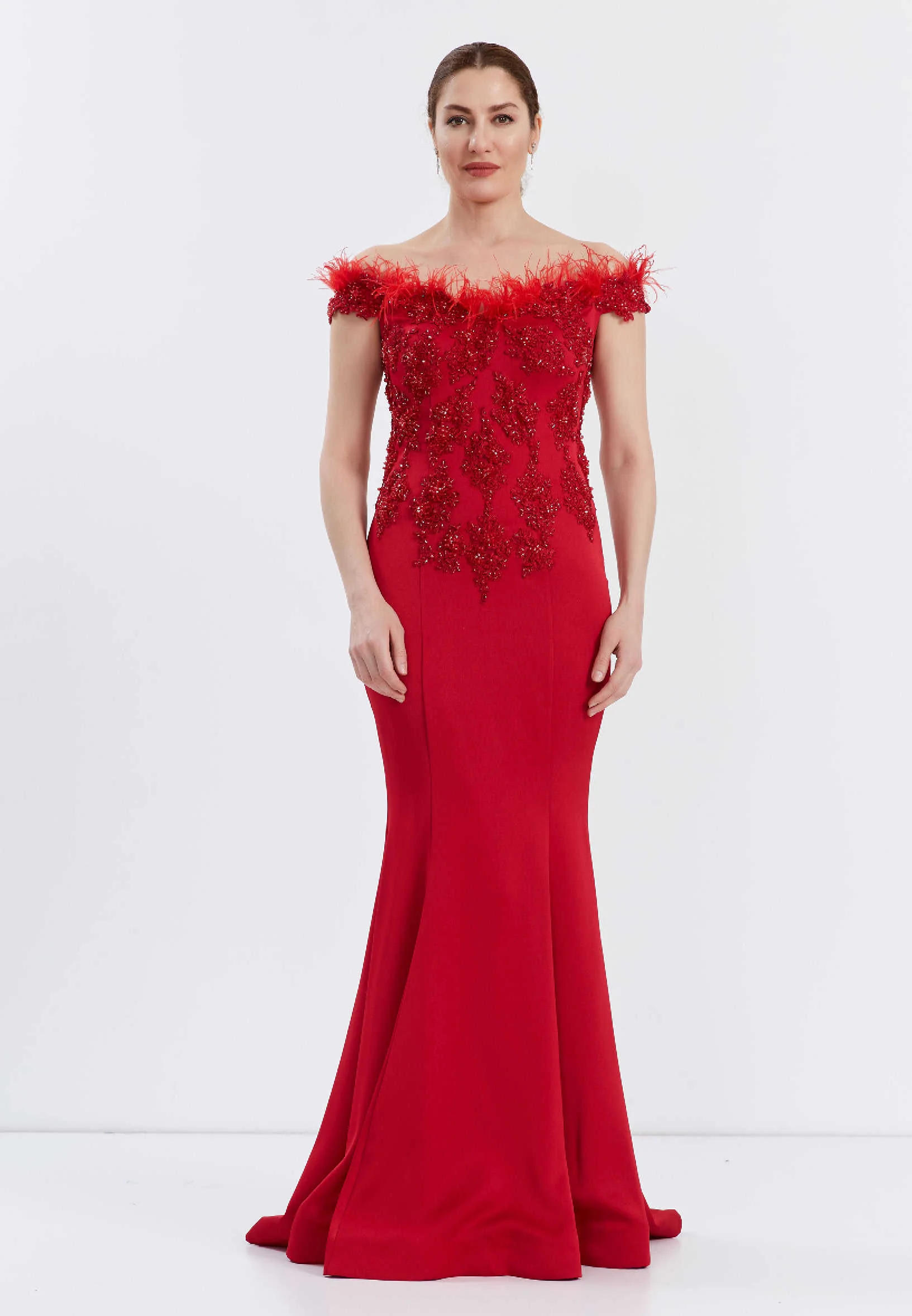 Off Shoulder Maxi Lycra Mermaid Regular Evening Dress frc6193 - Image 17