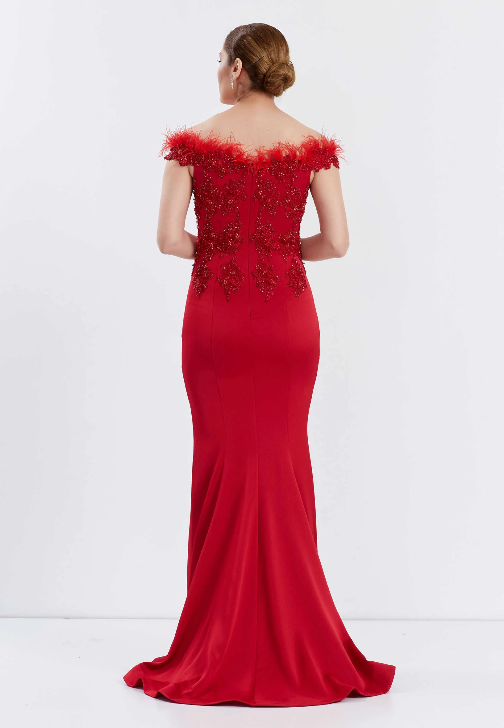 Off Shoulder Maxi Lycra Mermaid Regular Evening Dress frc6193 - Image 18