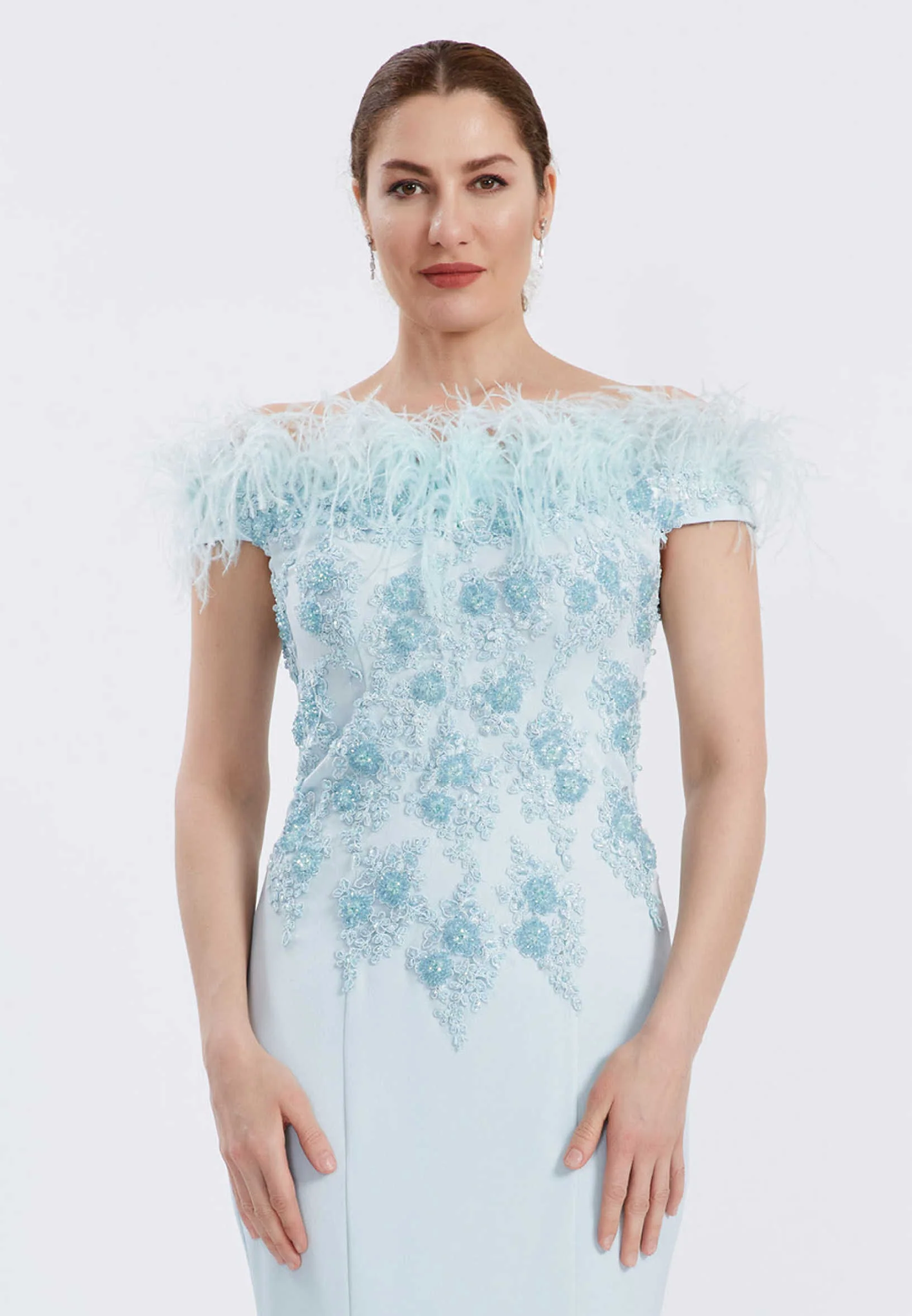 Off Shoulder Maxi Lycra Mermaid Regular Evening Dress frc6193 - Image 4
