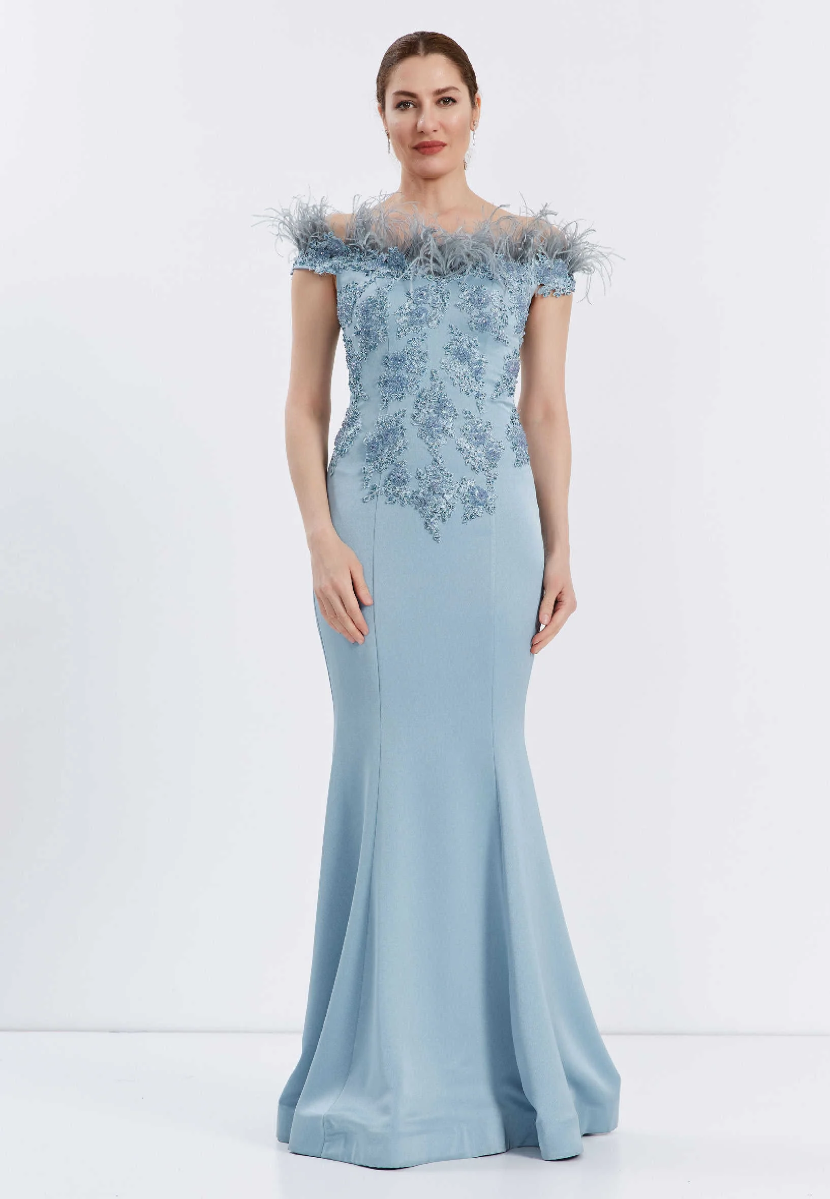 Off Shoulder Maxi Lycra Mermaid Regular Evening Dress frc6193 - Image 5