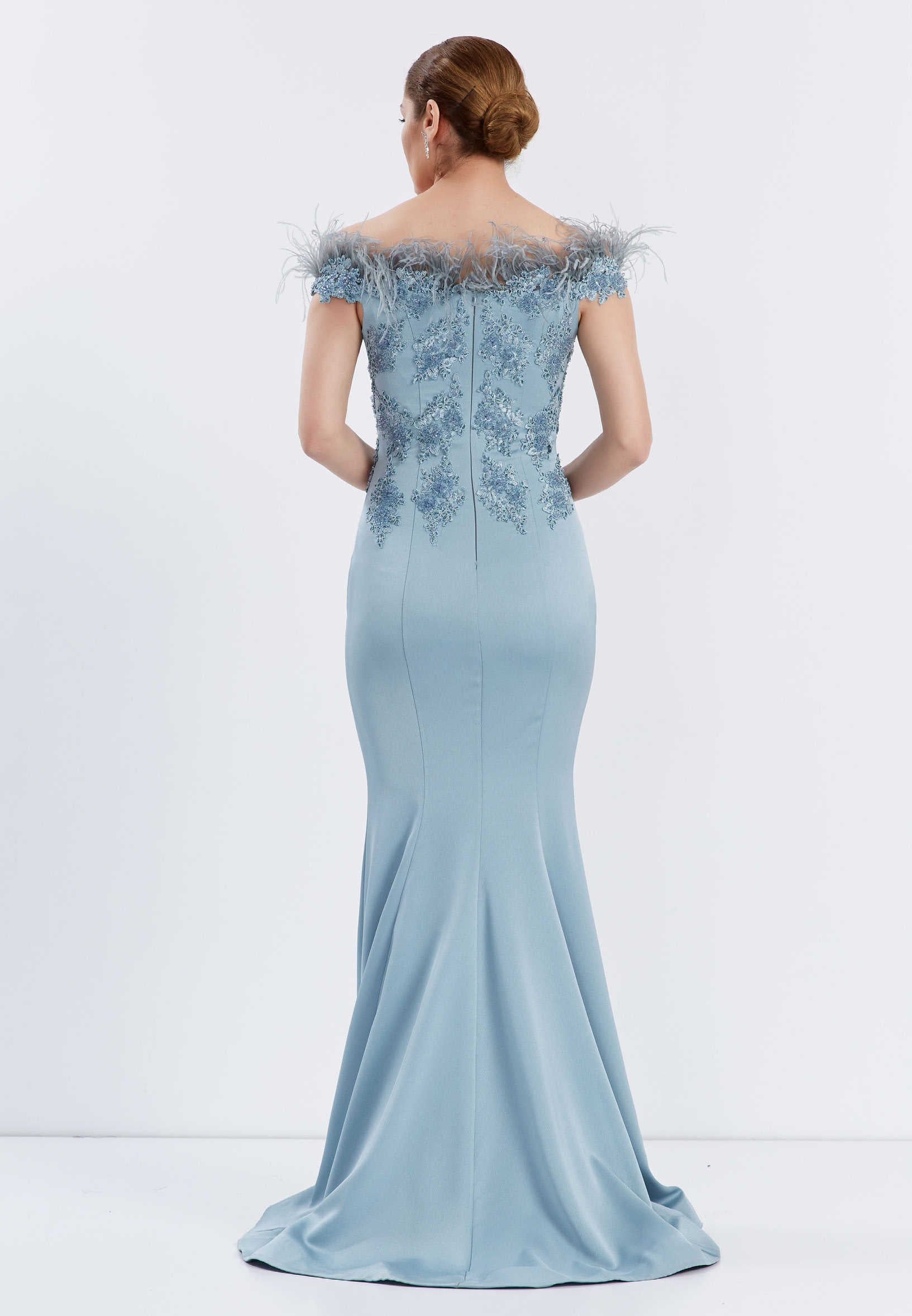 Off Shoulder Maxi Lycra Mermaid Regular Evening Dress frc6193 - Image 6
