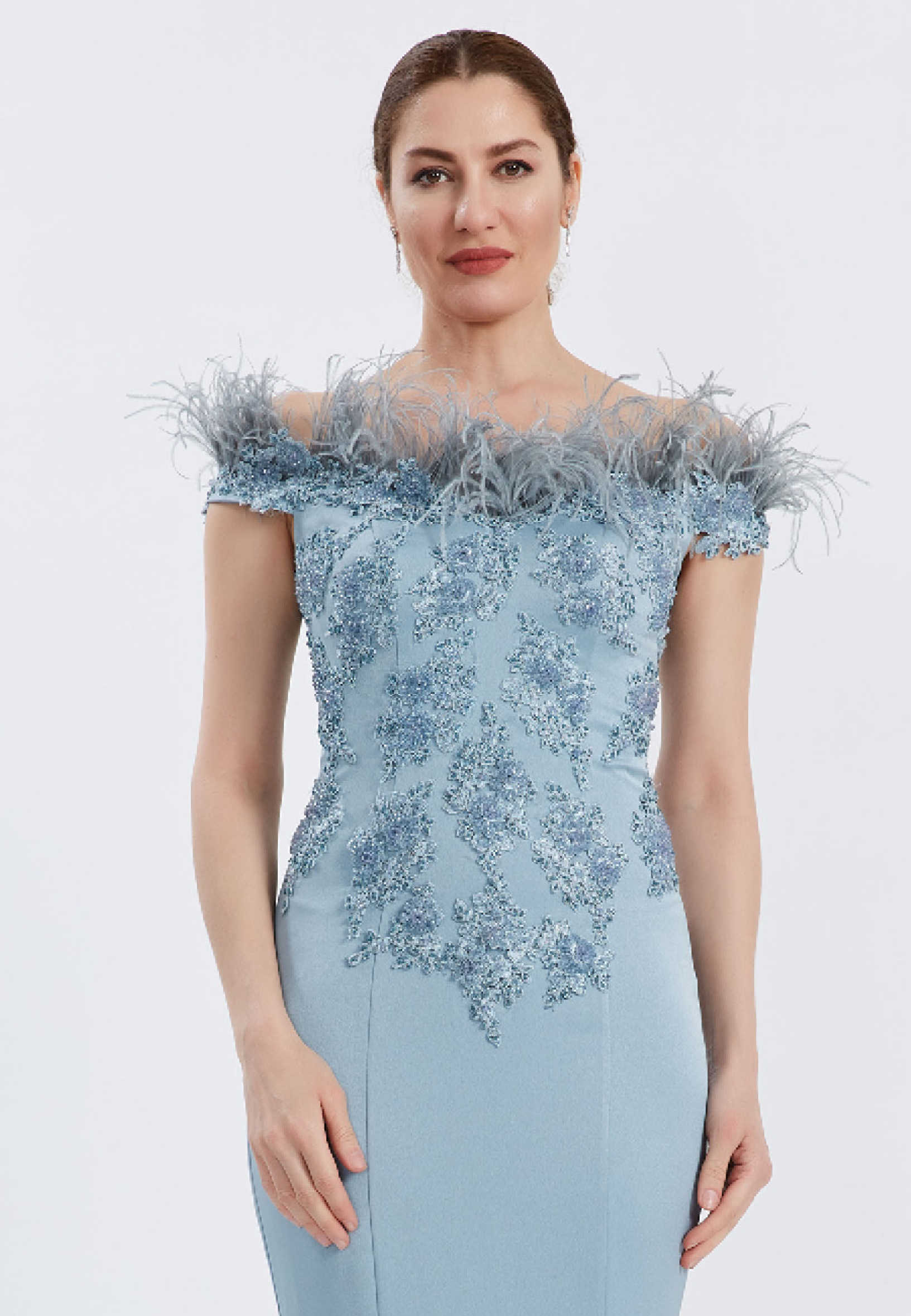 Off Shoulder Maxi Lycra Mermaid Regular Evening Dress frc6193 - Image 8
