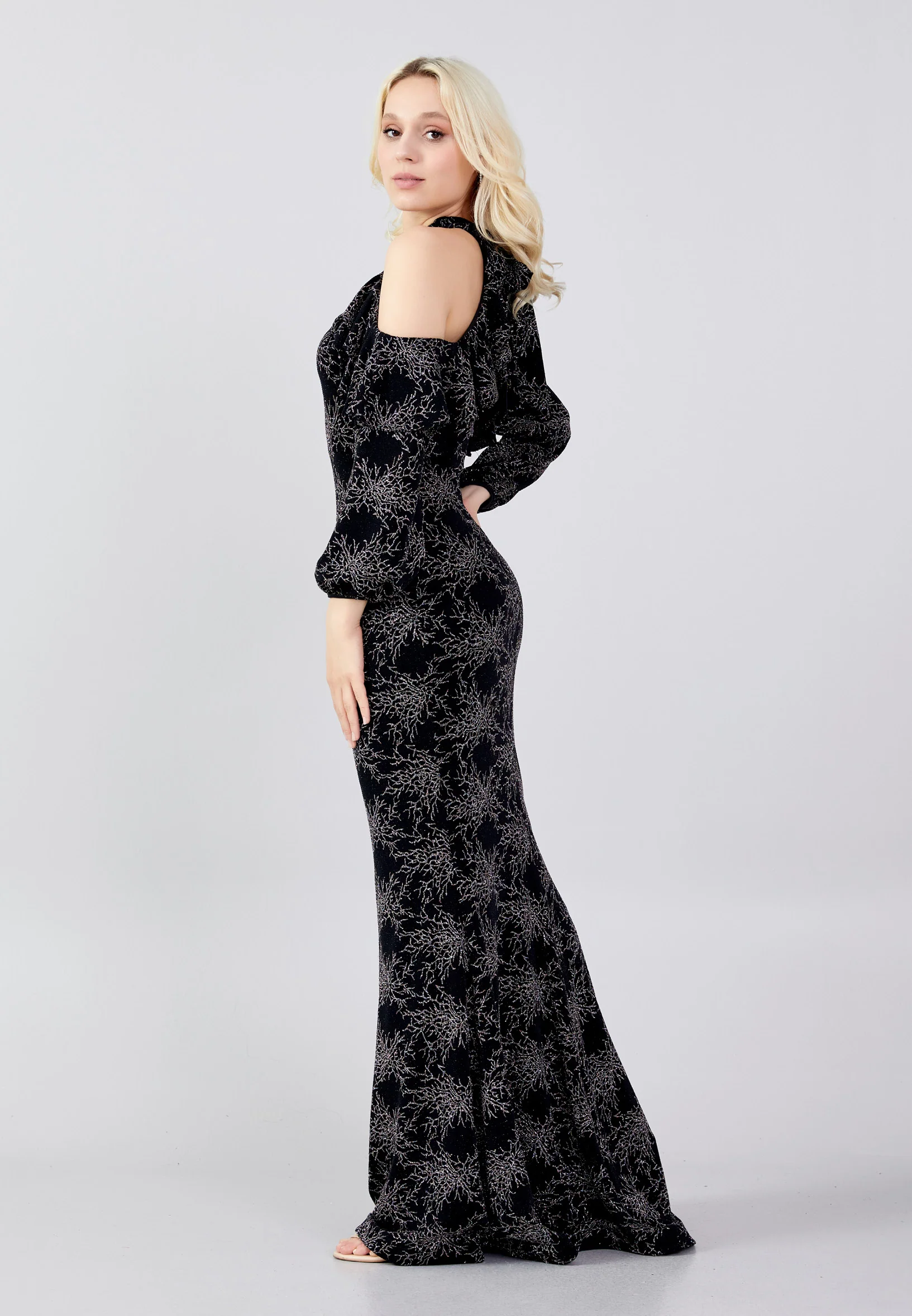 Off Shoulder Maxi Lycra Mermaid Regular Evening Dress frc6456 - Image 3
