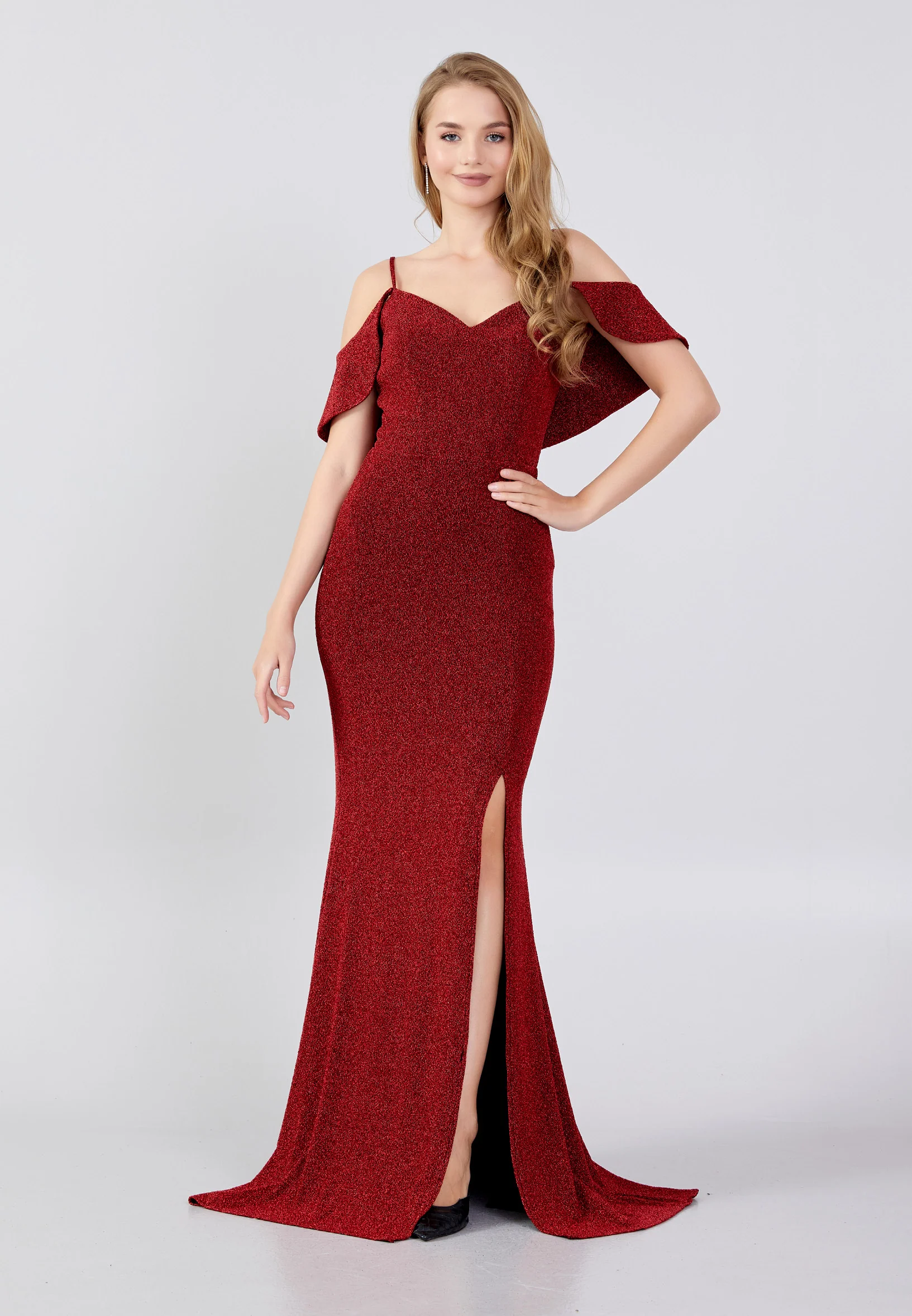 Off Shoulder Maxi Lycra Mermaid Regular Evening Dress swr5071 - Image 17