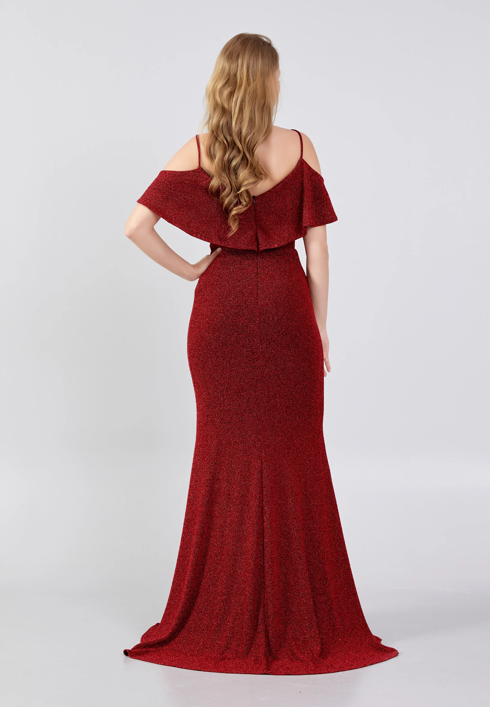 Off Shoulder Maxi Lycra Mermaid Regular Evening Dress swr5071 - Image 18