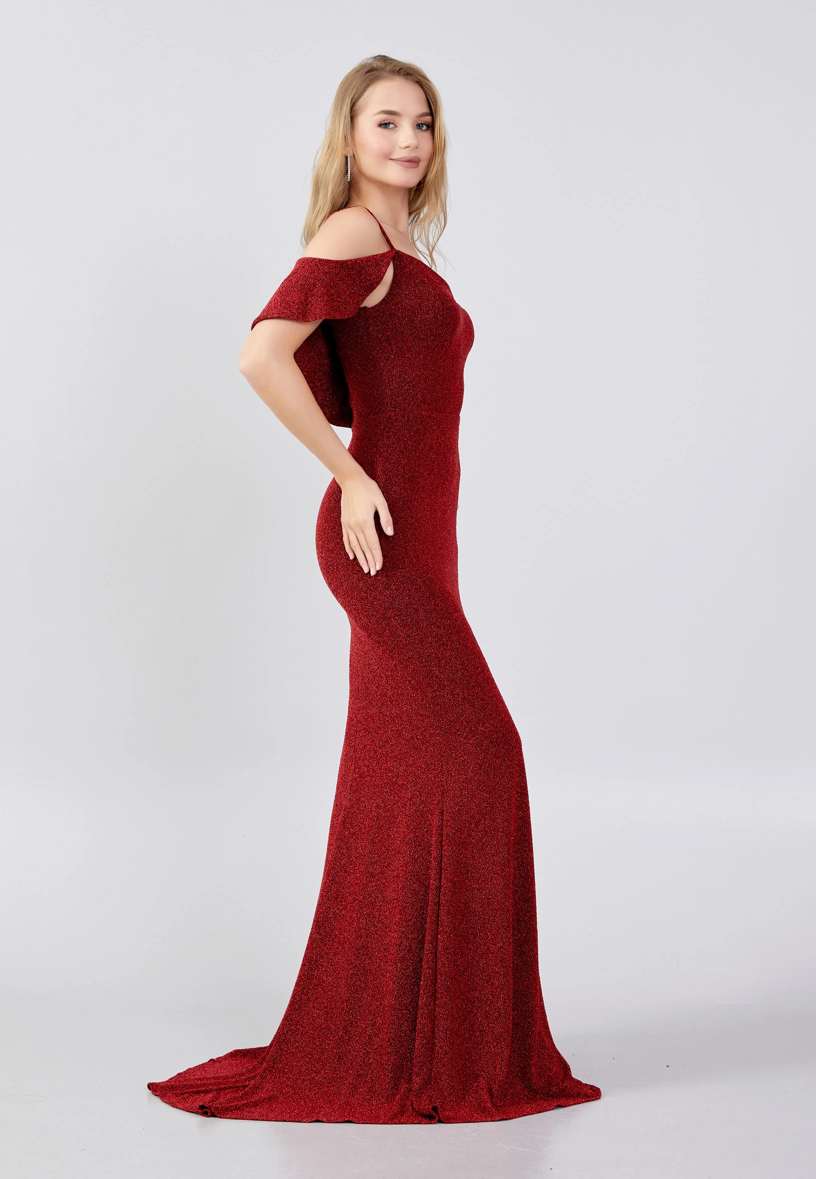 Off Shoulder Maxi Lycra Mermaid Regular Evening Dress swr5071 - Image 19