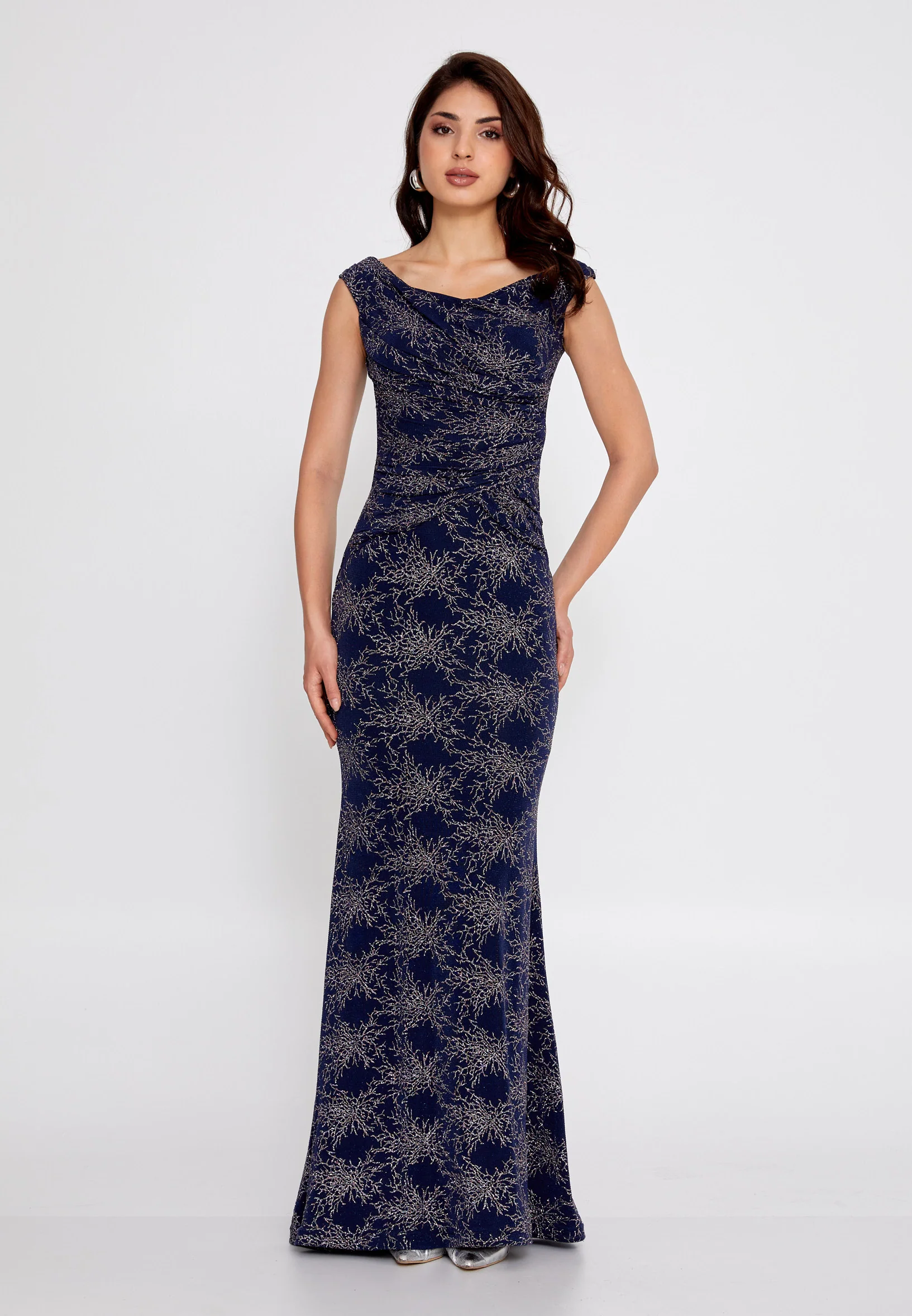Off Shoulder Maxi Lycra Mermaid Regular Wedding Guest Dress for6453-1 - Image 13