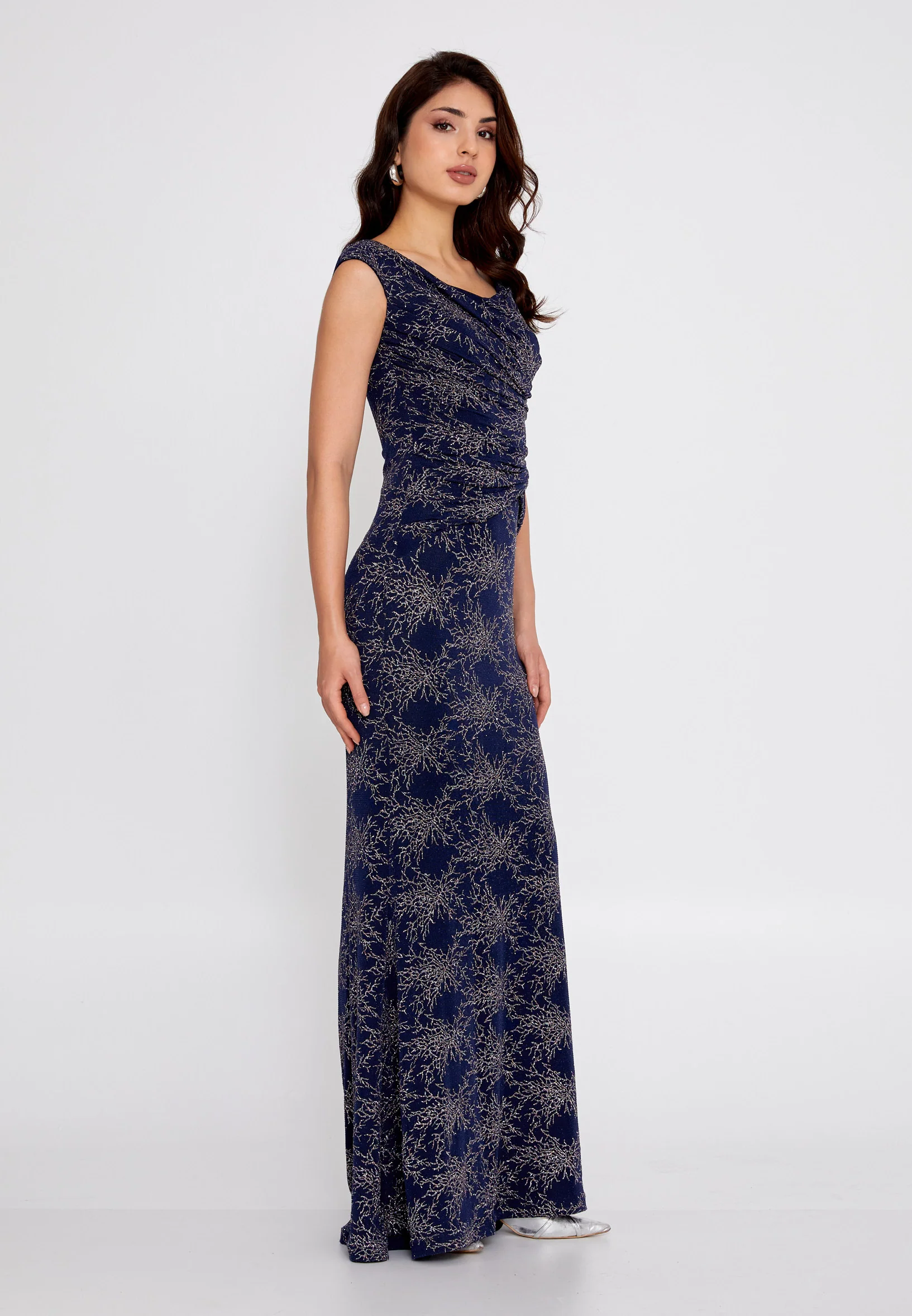 Off Shoulder Maxi Lycra Mermaid Regular Wedding Guest Dress for6453-1 - Image 15