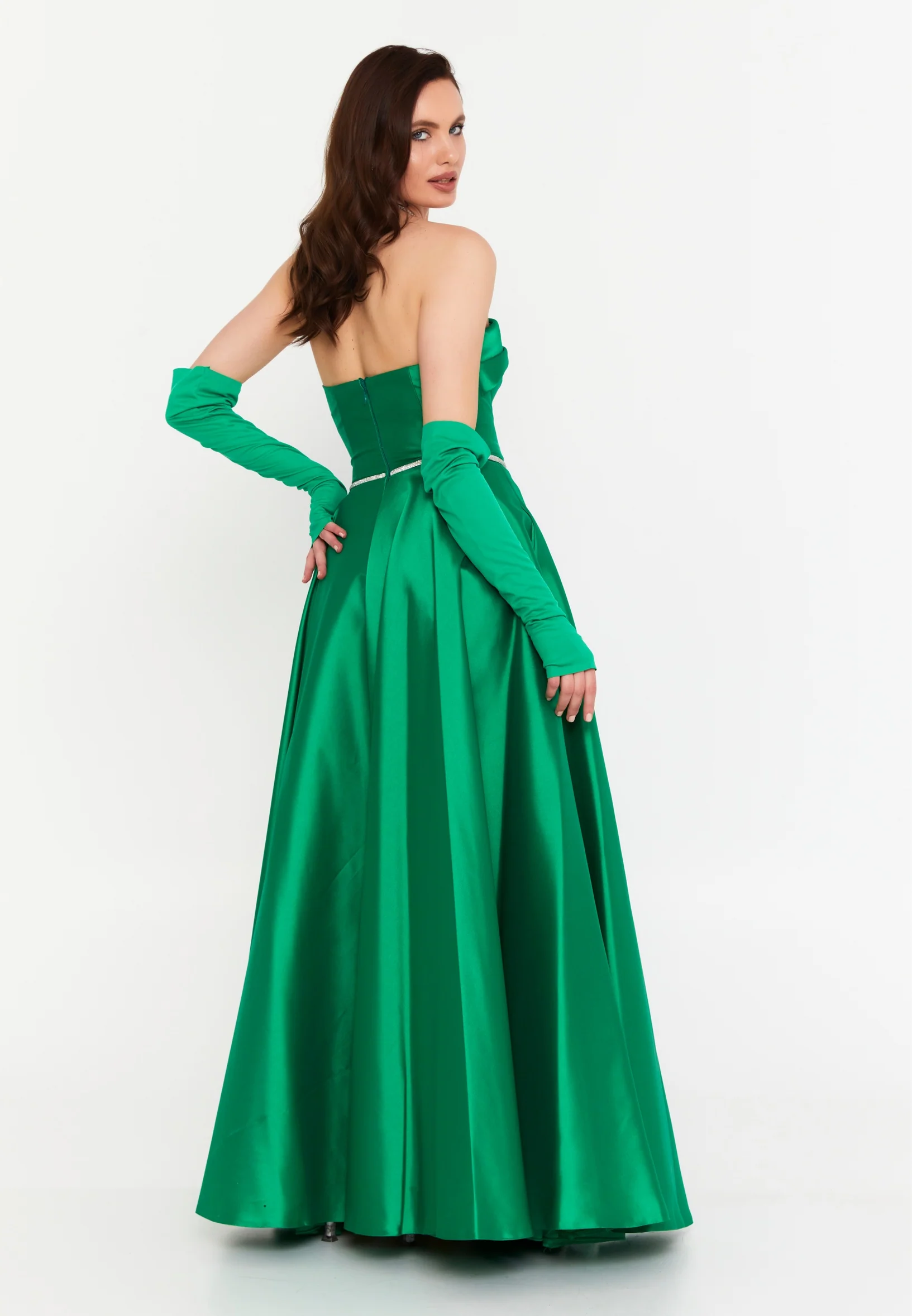 Off Shoulder Maxi Polyester A - Line Regular Prom Dress prl763 - Image 2