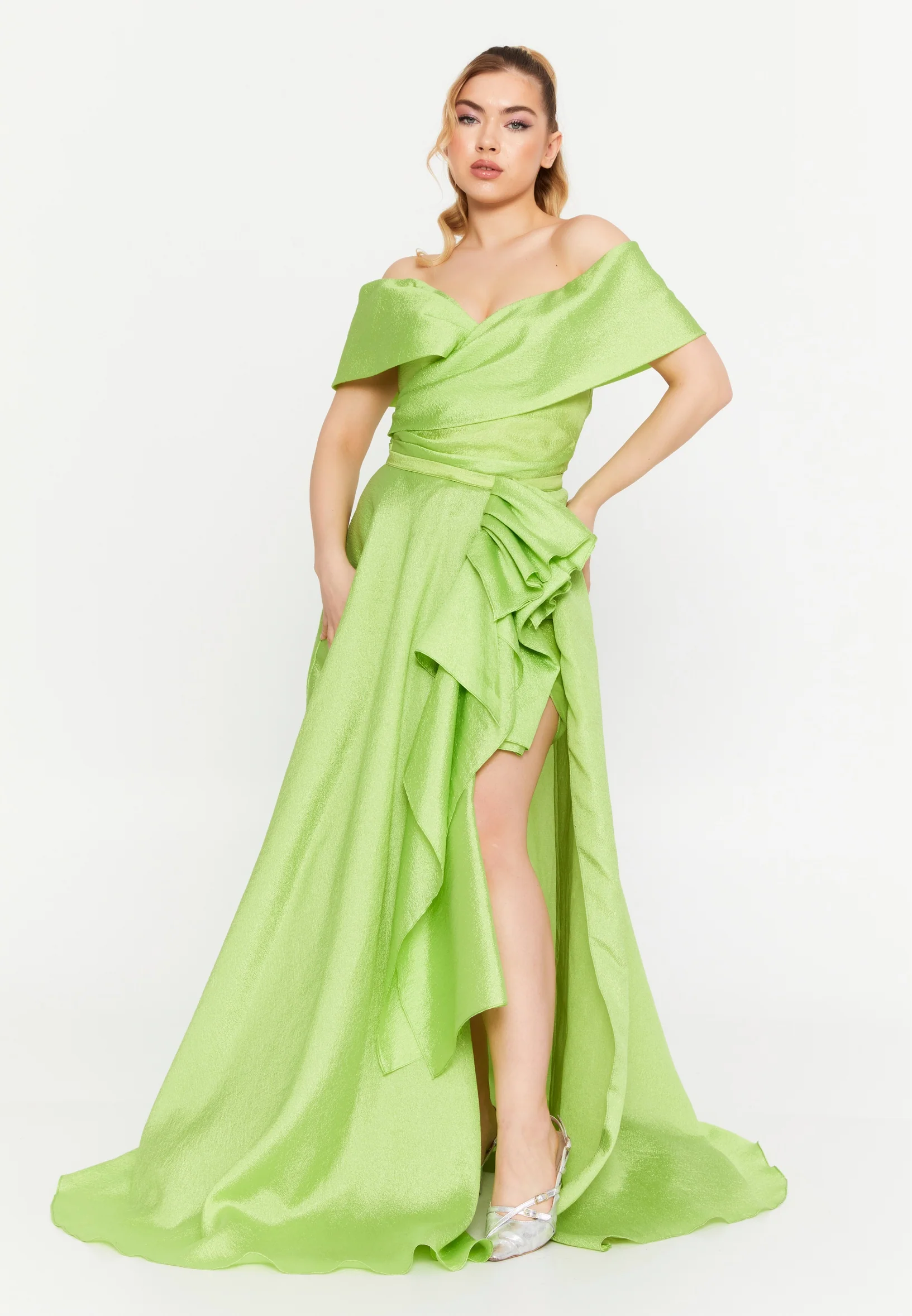 Off Shoulder Maxi Polyester Column Regular Prom Dress aln1828