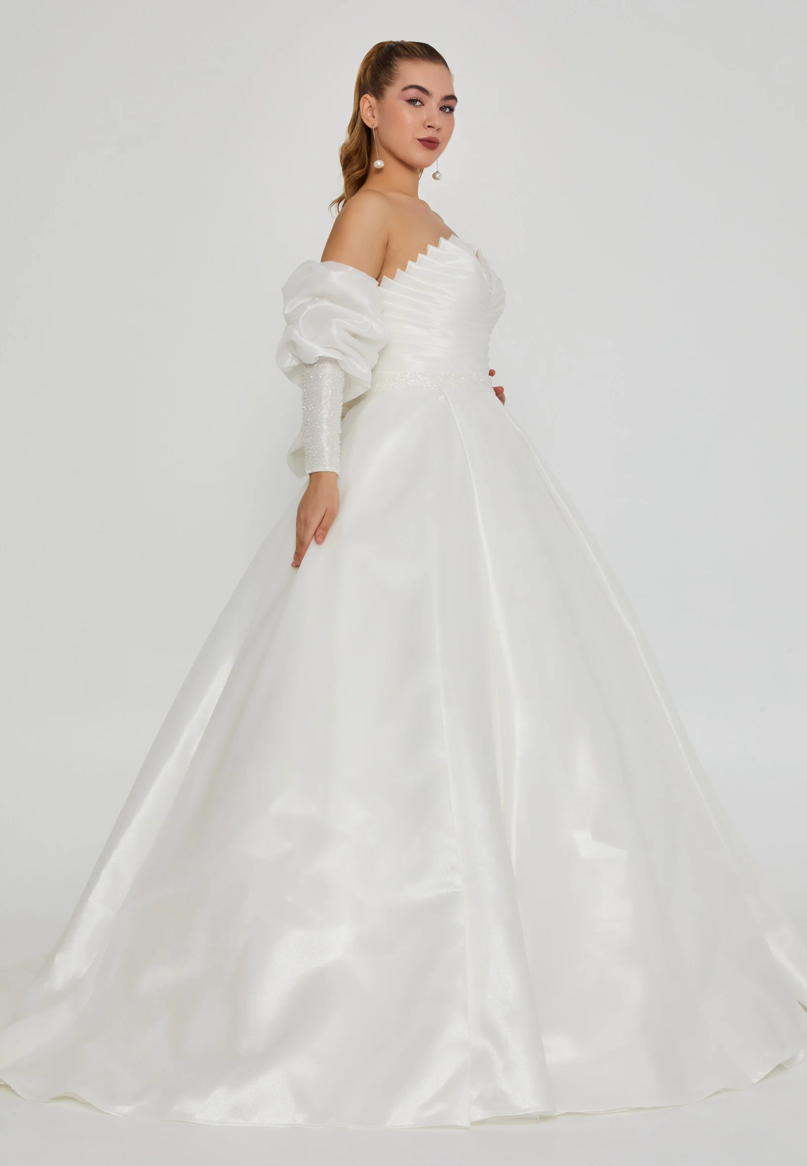 Off Shoulder Maxi Polyester Regular Wedding Dress ssc003 - Image 5